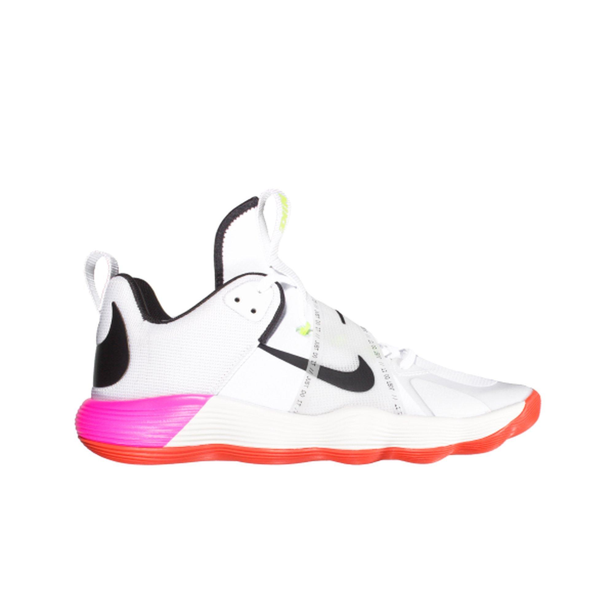 Nike React Hyper Set SE "White/Black/Bright Crimson" Unisex Volleyball Shoe - RED/PINK Thumbnail View 1