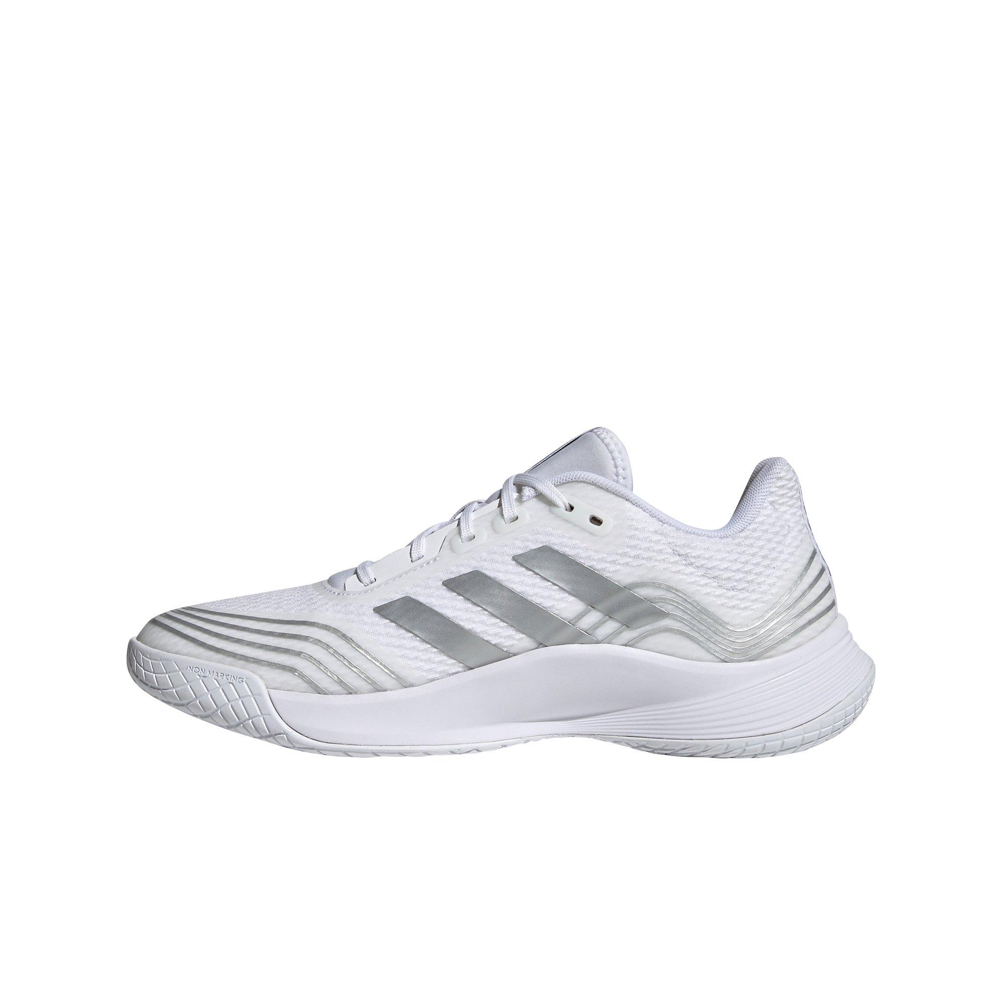 White and grey outlet adidas volleyball shoes