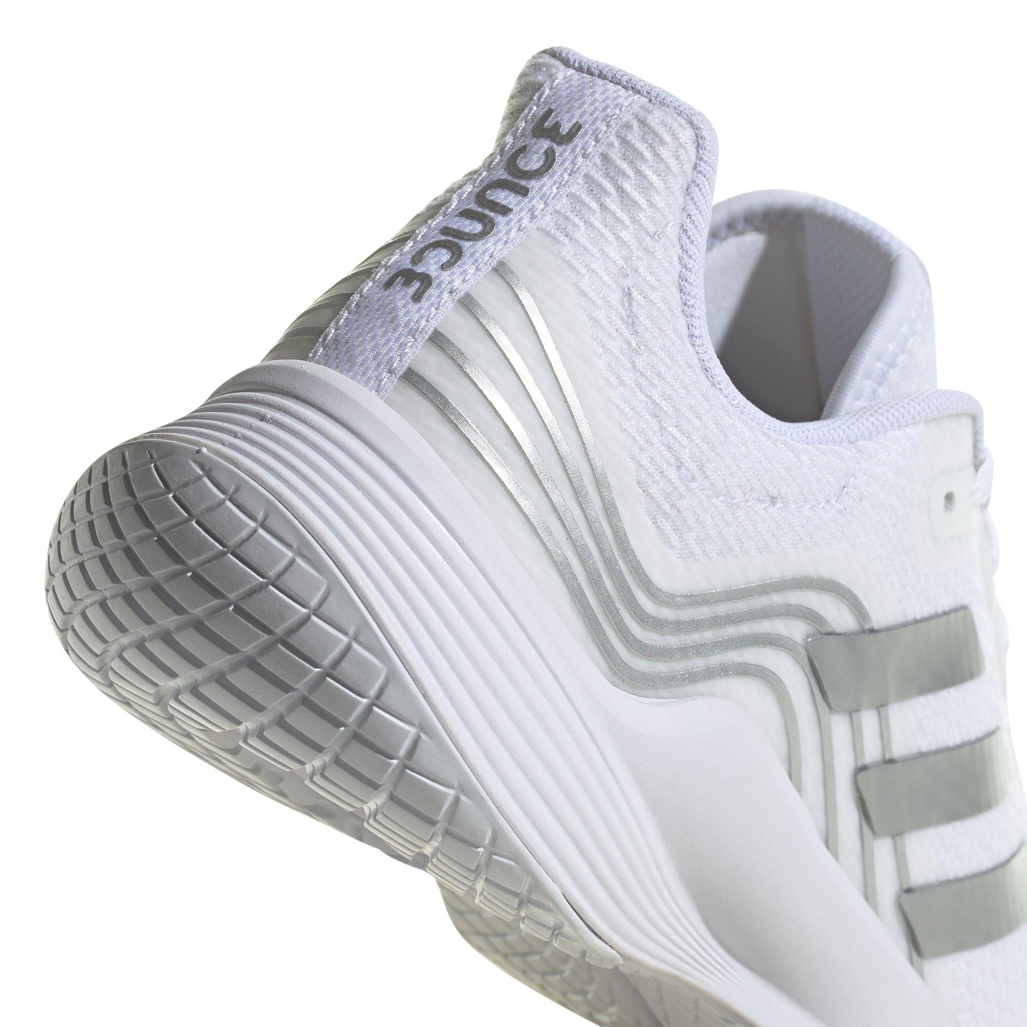 White and gray adidas volleyball outlet shoes