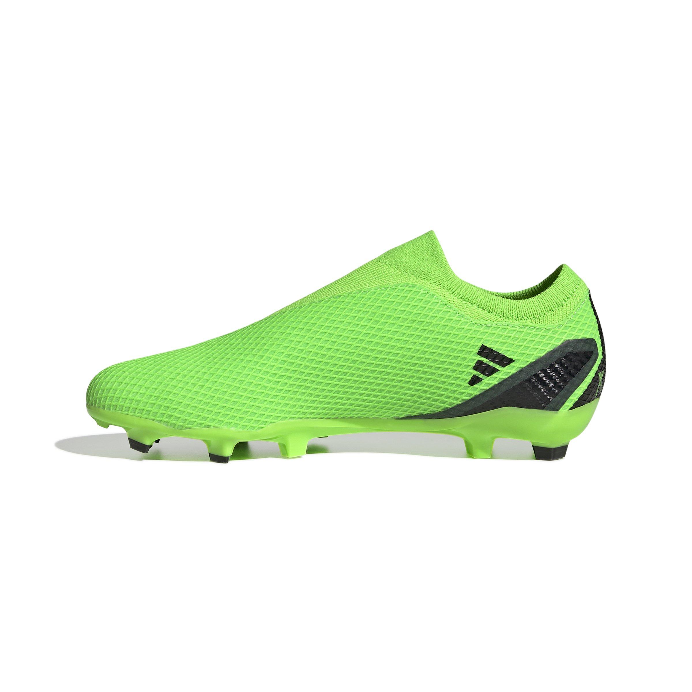 adidas X Speedportal.3 Laceless Solar Green Firm Ground Soccer Cleats -  Hibbett | City Gear