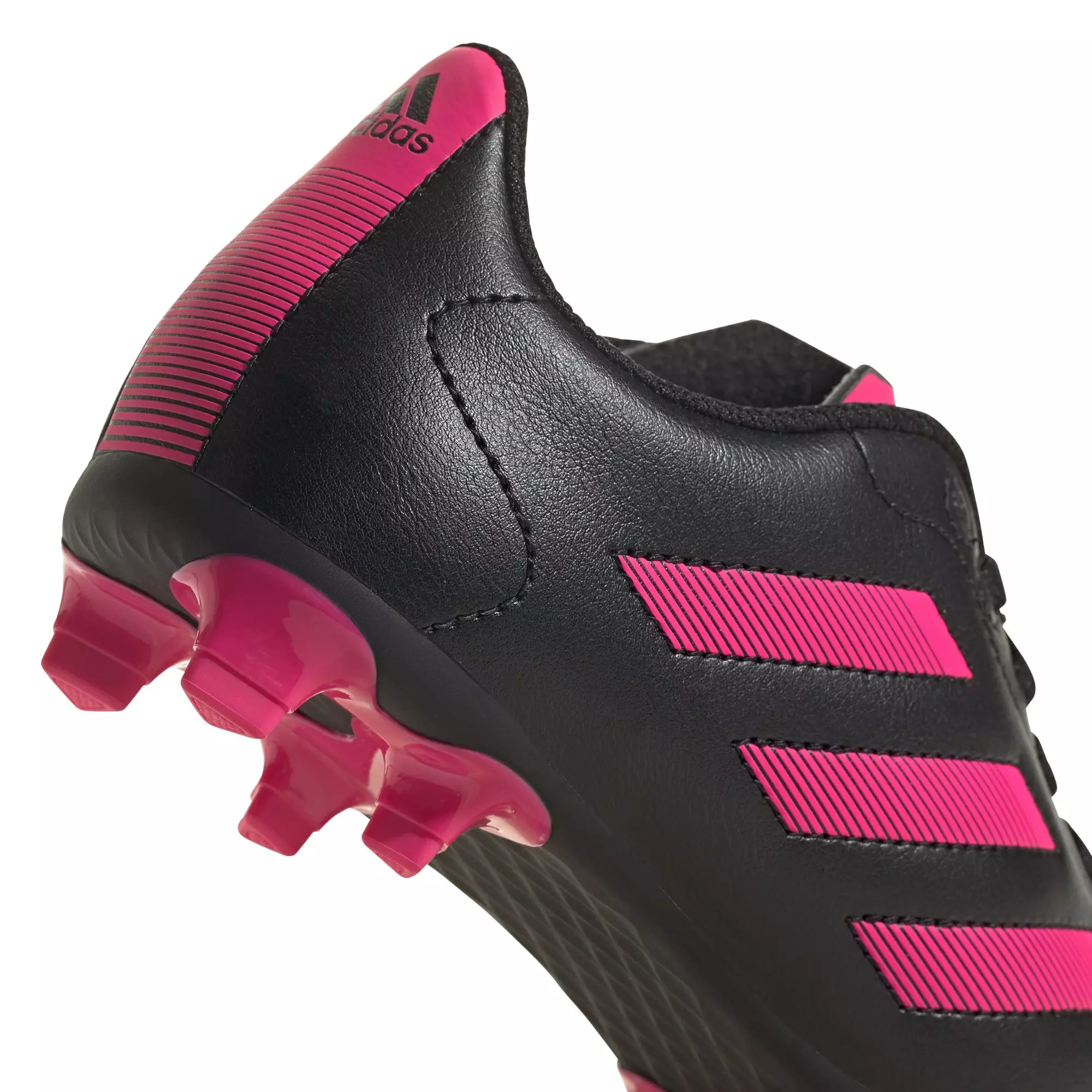 adidas Goletto VIII Firm Ground "Core Black/Team Shock Pink" Preschool Girls' Soccer Cleat - BLACK/PINK