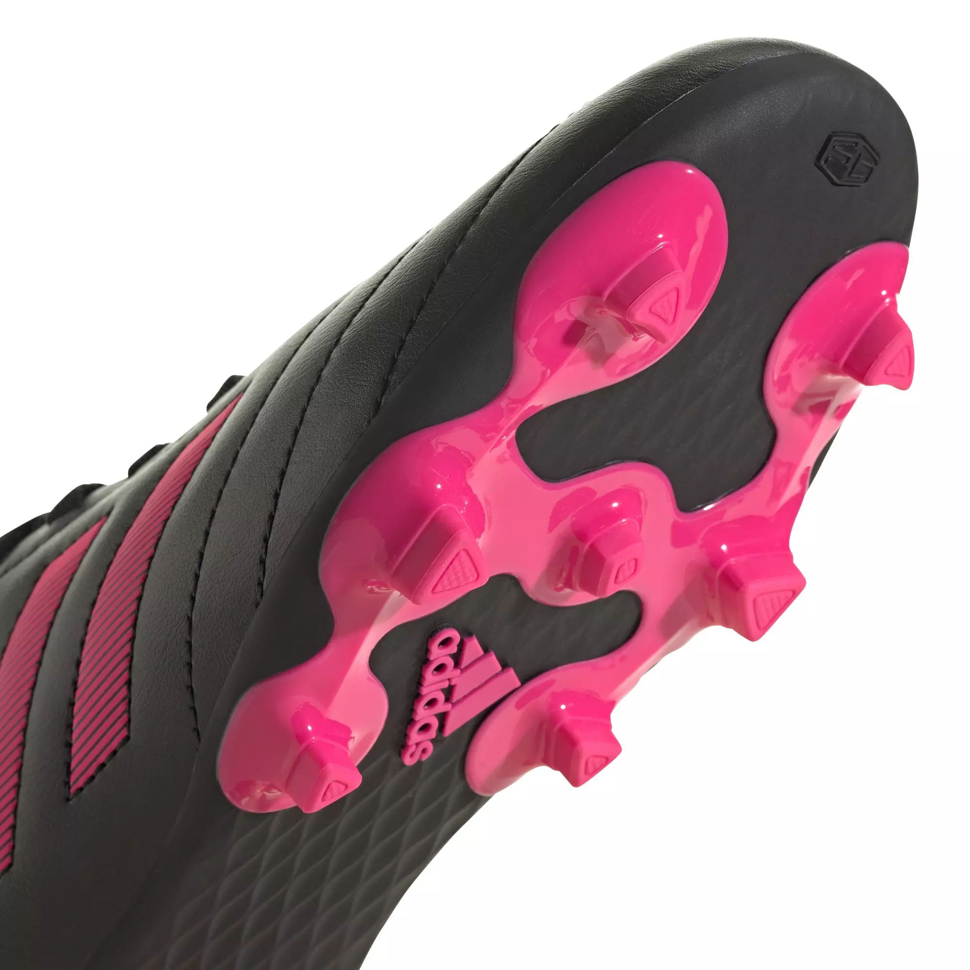 adidas Goletto VIII Firm Ground "Core Black/Team Shock Pink" Preschool Girls' Soccer Cleat - BLACK/PINK