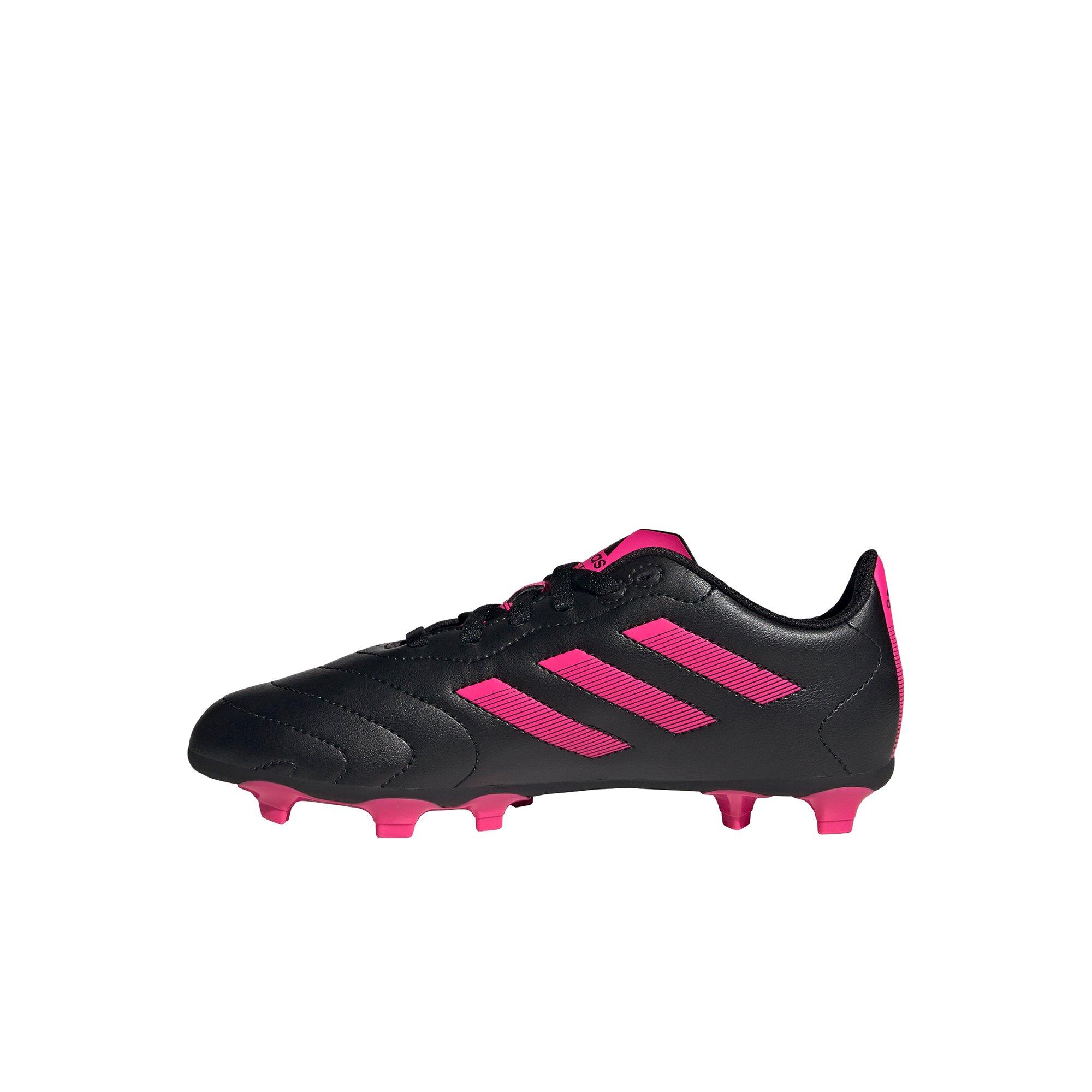 adidas Goletto VIII Firm Ground  Preschool Girls' "Core Black/Team Shock Pink" Soccer Cleat