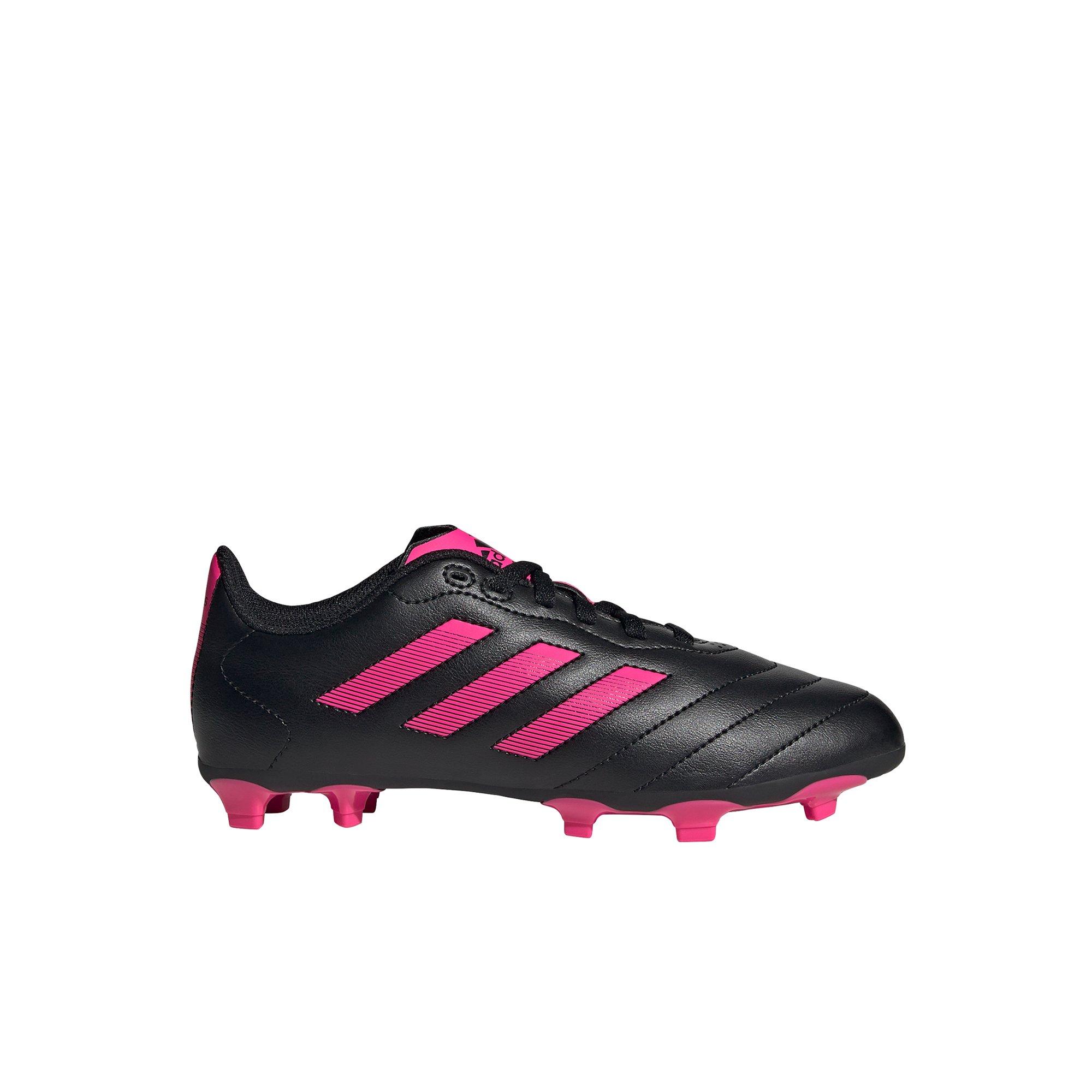 adidas Goletto VIII Firm Ground "Core Black/Team Shock Pink" Preschool Girls' Soccer Cleat