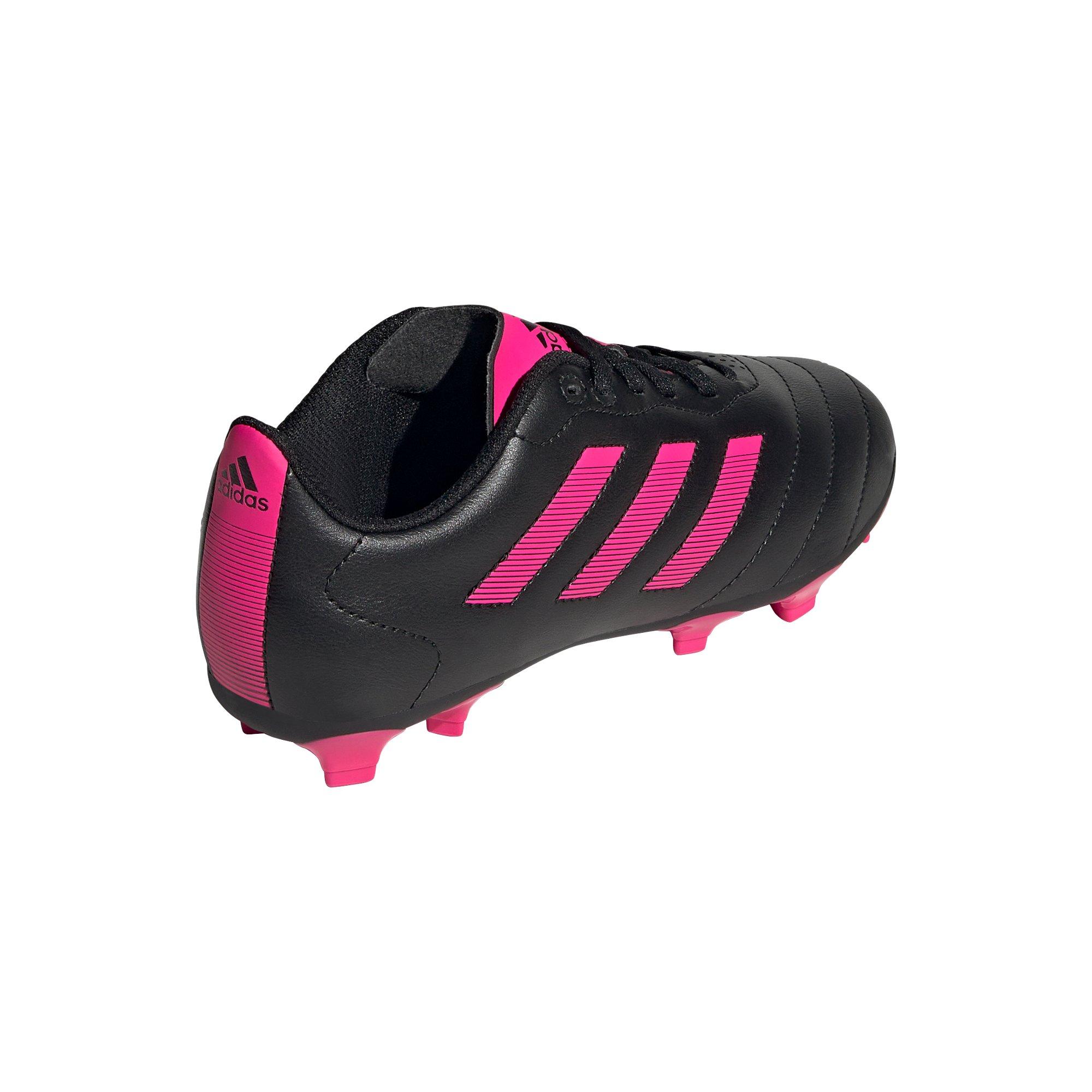 adidas Goletto VIII Firm Ground  Preschool Girls' "Core Black/Team Shock Pink" Soccer Cleat