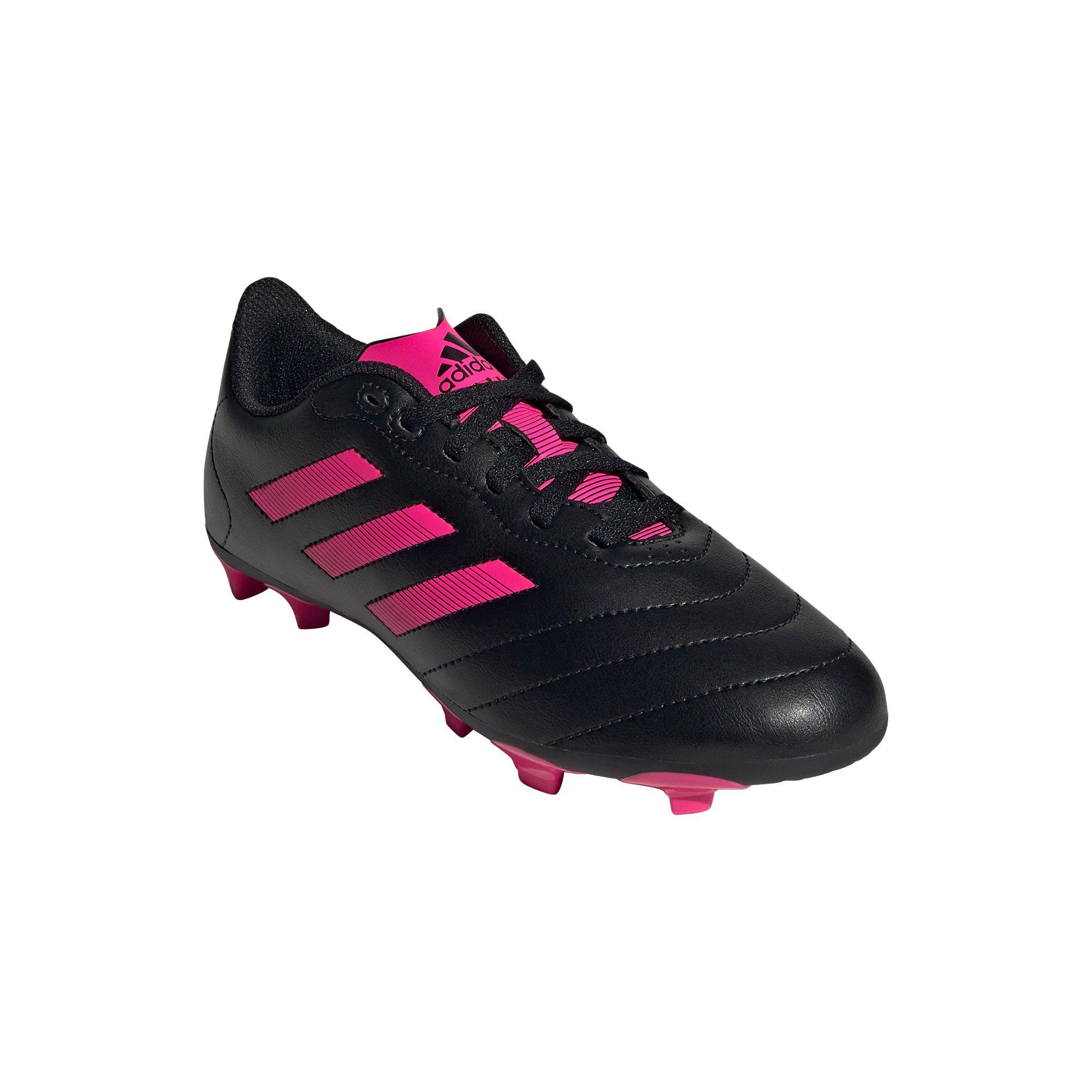 adidas Goletto VIII Firm Ground  Preschool Girls' "Core Black/Team Shock Pink" Soccer Cleat