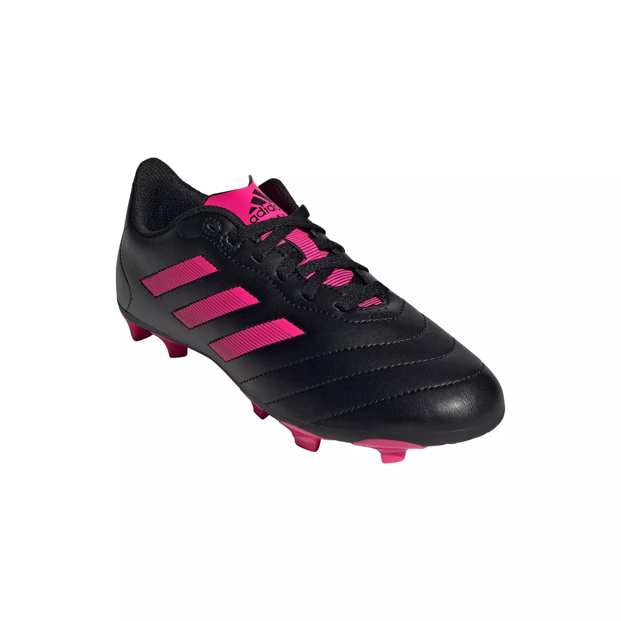 adidas Goletto VIII Firm Ground "Core Black/Team Shock Pink" Preschool Girls' Soccer Cleat - BLACK/PINK