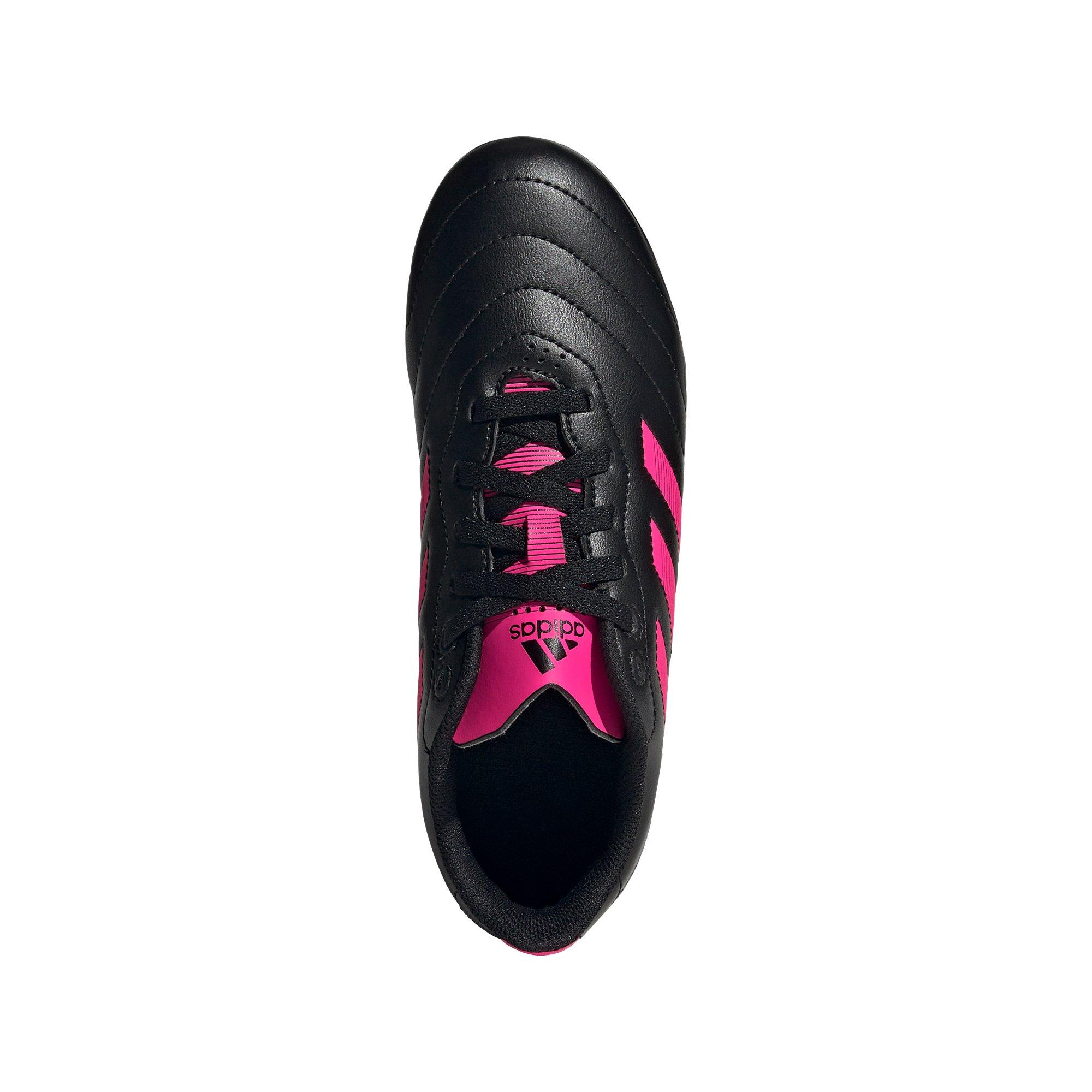 adidas Goletto VIII Firm Ground  Preschool Girls' "Core Black/Team Shock Pink" Soccer Cleat