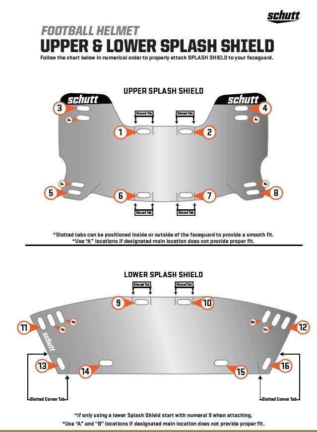 Schutt Football Splash Shield - CLEAR Thumbnail View 9