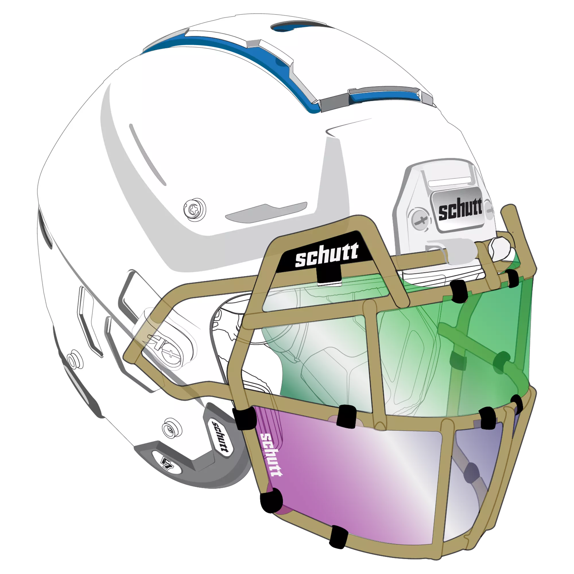 Schutt Football Splash Shield - CLEAR