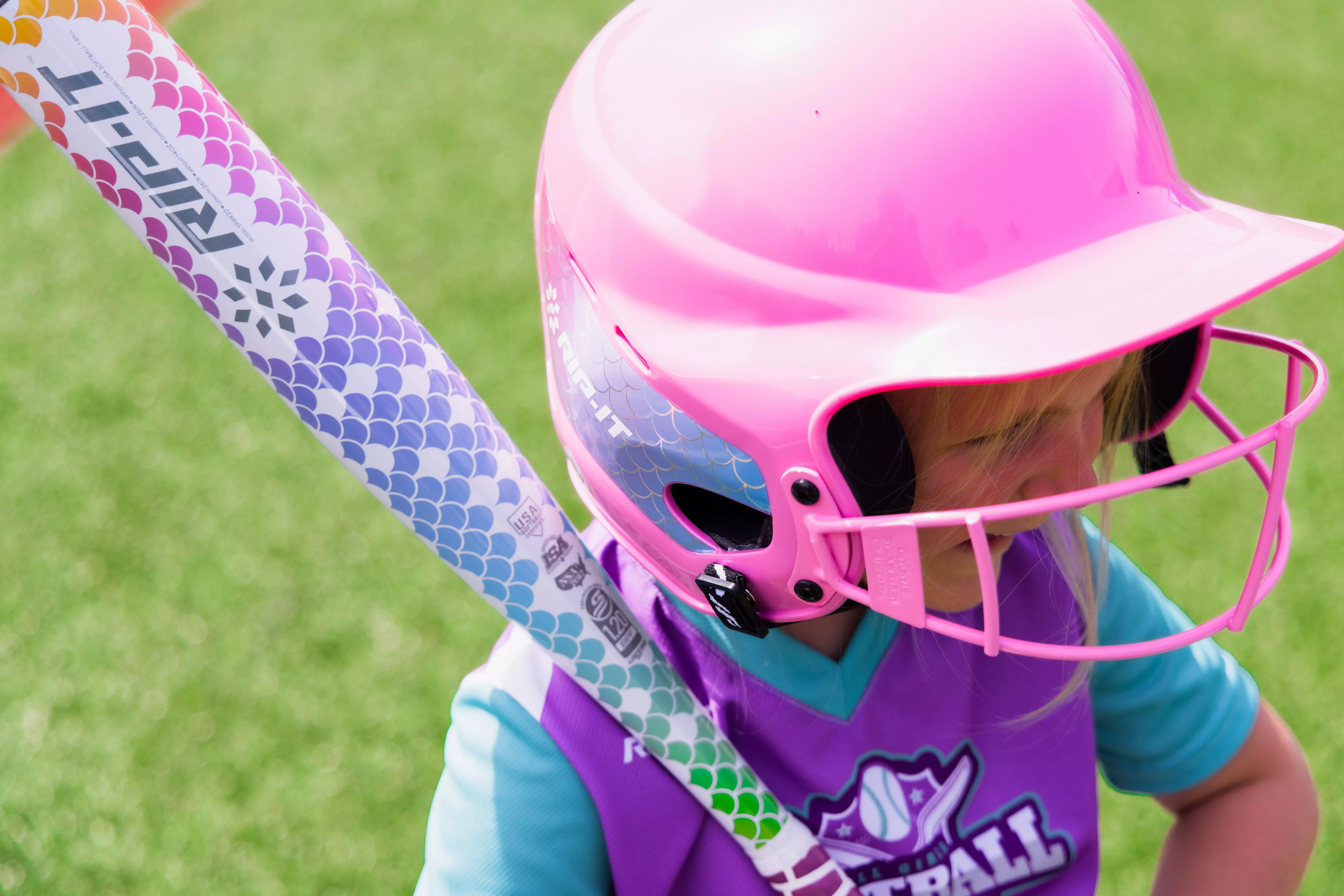 RIP-IT Emma Collection Play Ball T-Ball Batting Helmet - Pink - PINK