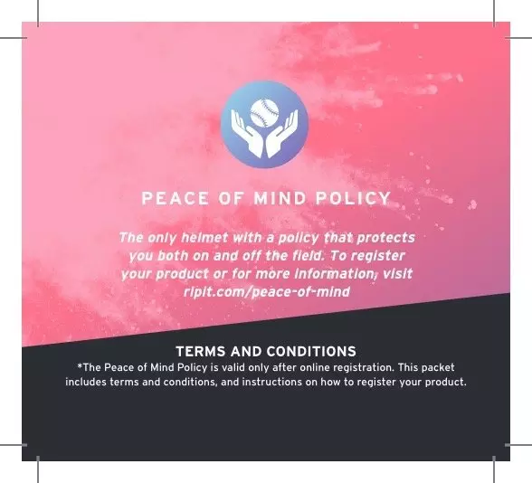 RIP-IT Emma Collection Play Ball T-Ball Batting Helmet - Purple - PURPLE