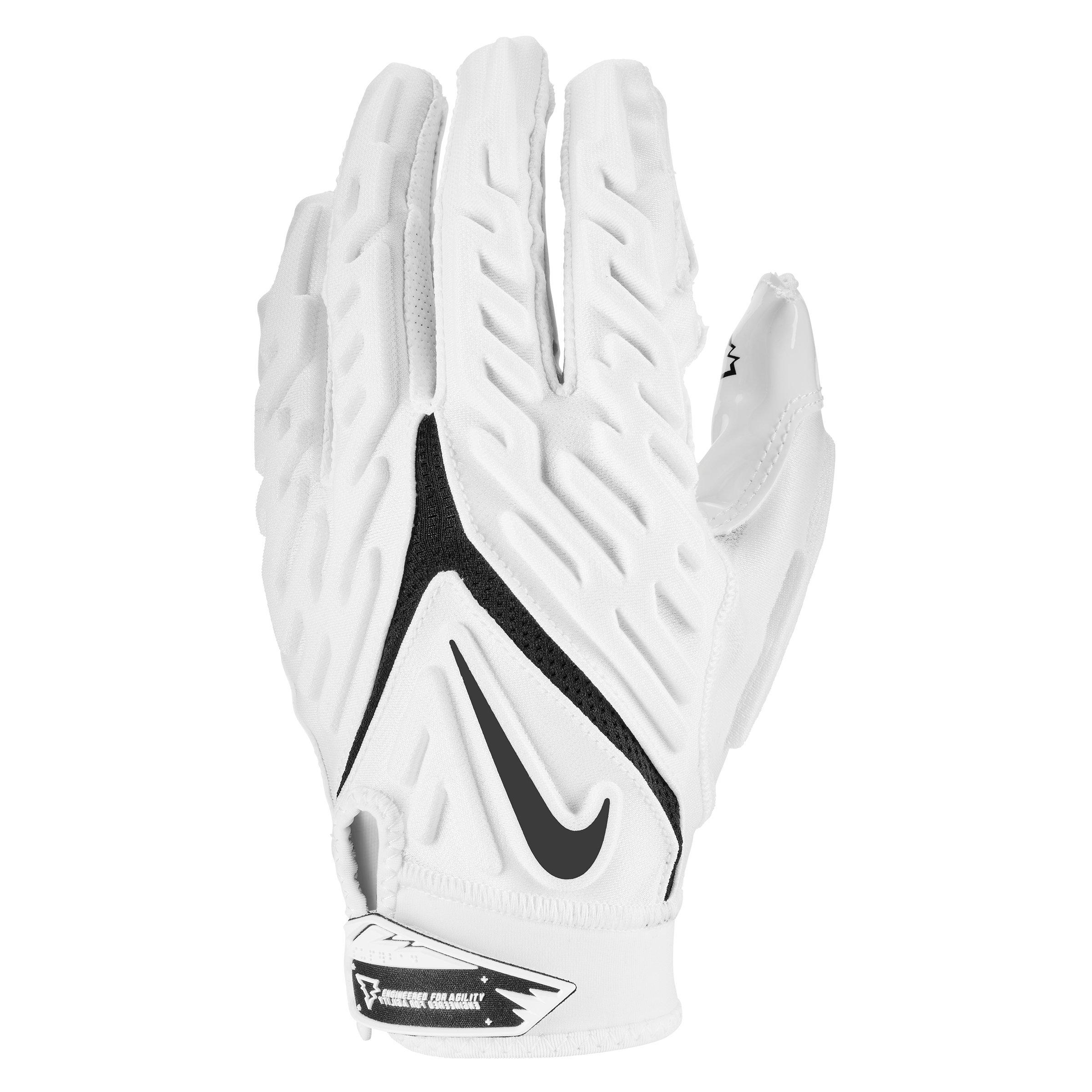 Nike Adult Superbad 6.0 Lineman Football Gloves - White/Black