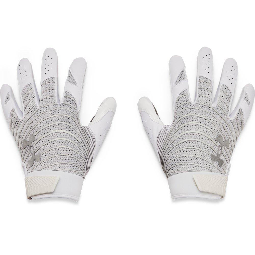 Under armour cheap football gloves white