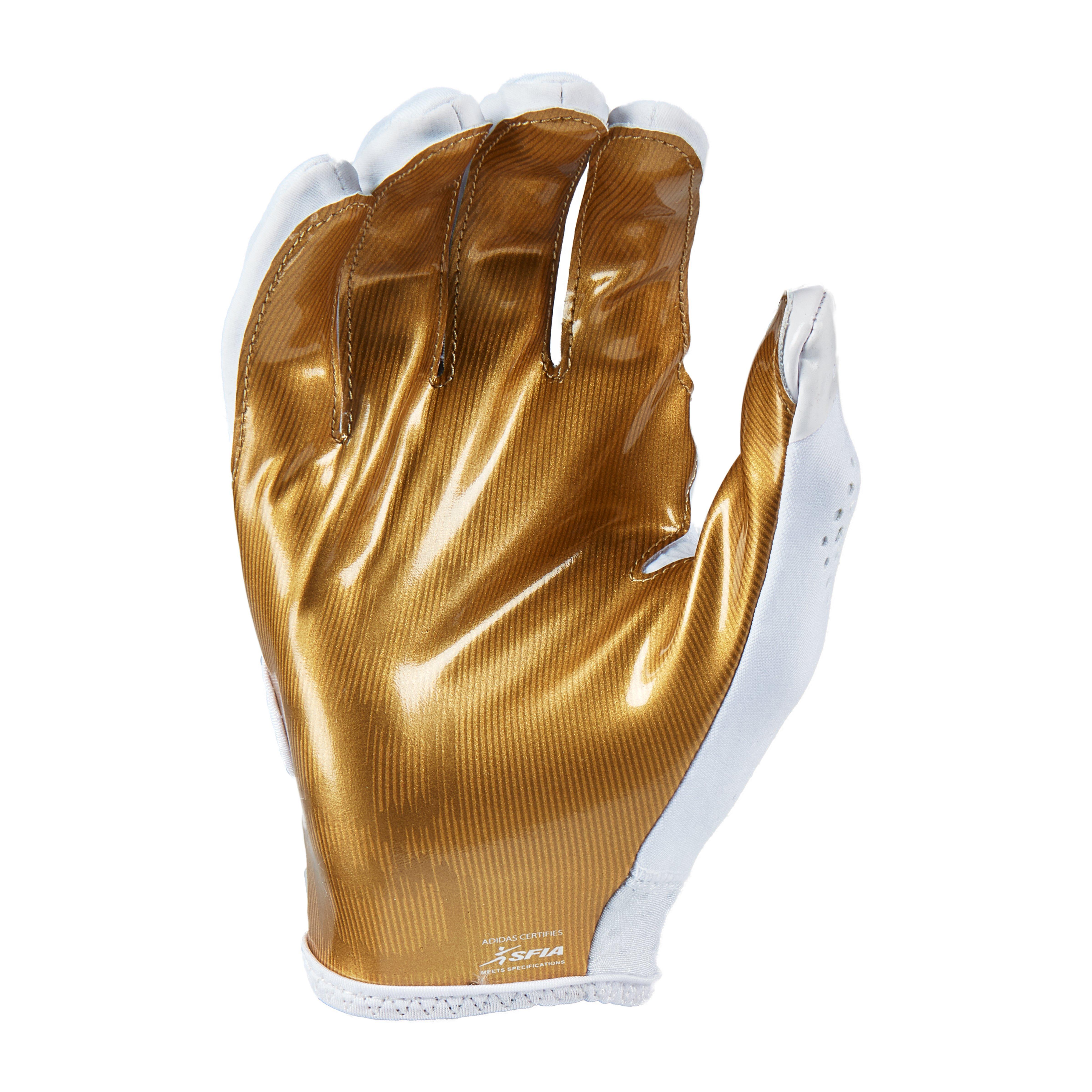 White and gold hot sale adidas football gloves