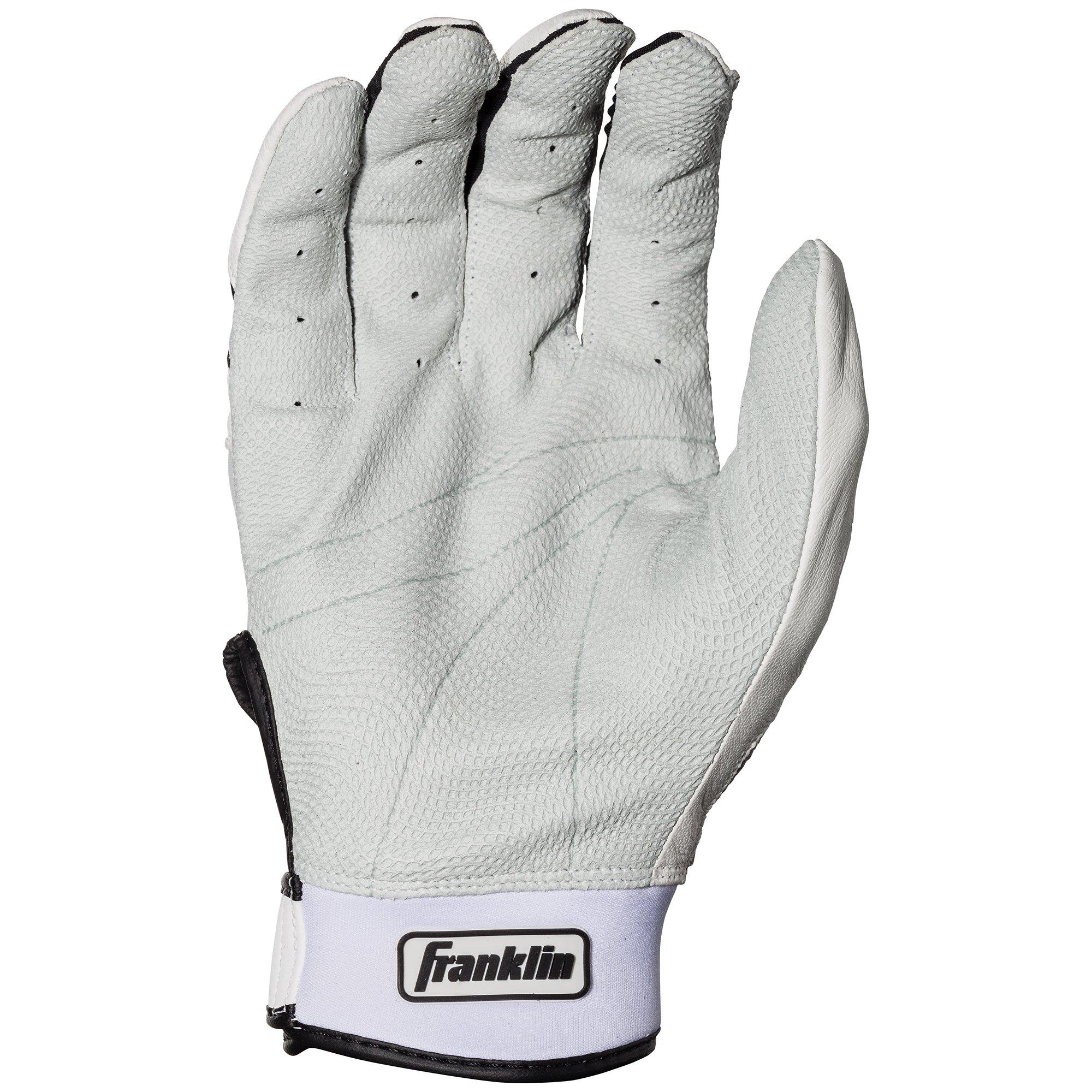 Men's Franklin CFX Pro Batting Gloves Adult Small Black/White 