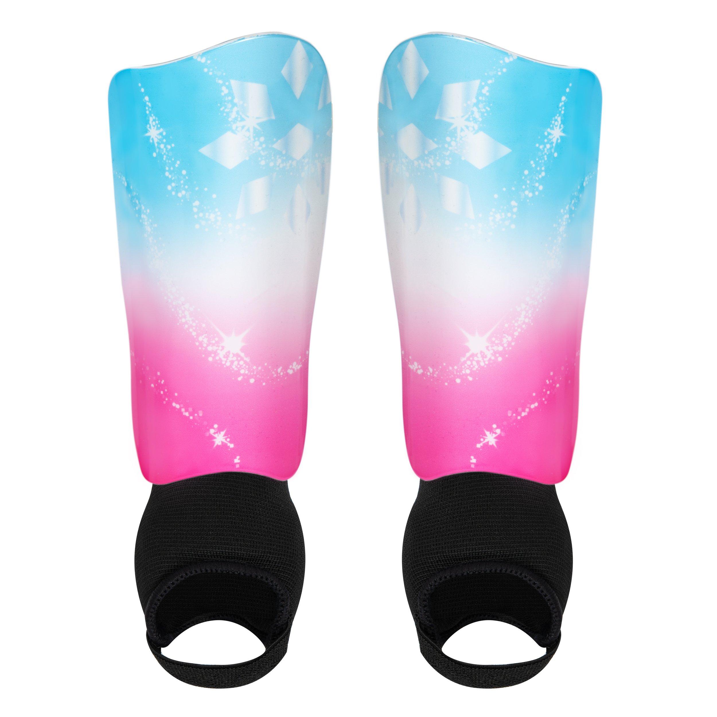 RIP-IT Girls' Cut Soccer Shin Guards - Blue/Pink - PINK/BLUE Thumbnail View 1