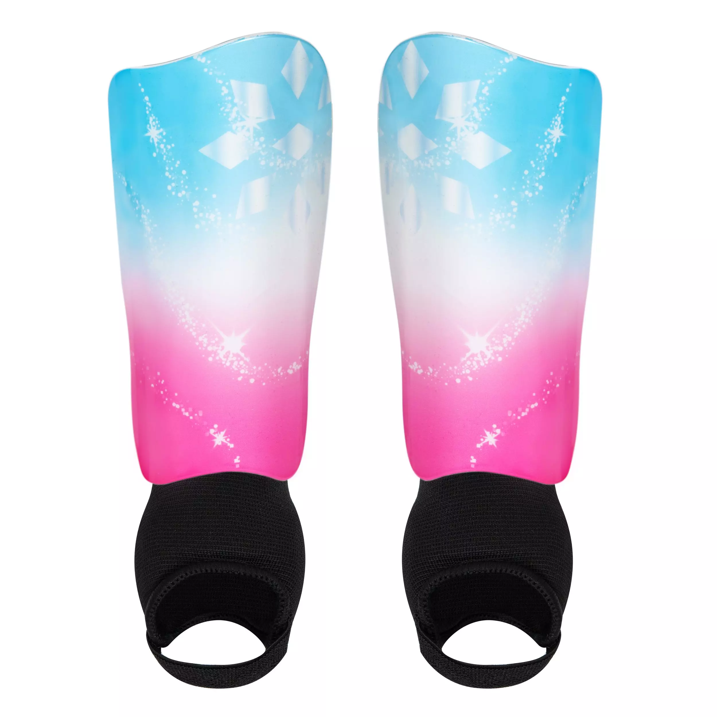 RIP-IT Girls' Cut Soccer Shin Guards - Blue/Pink - PINK/BLUE