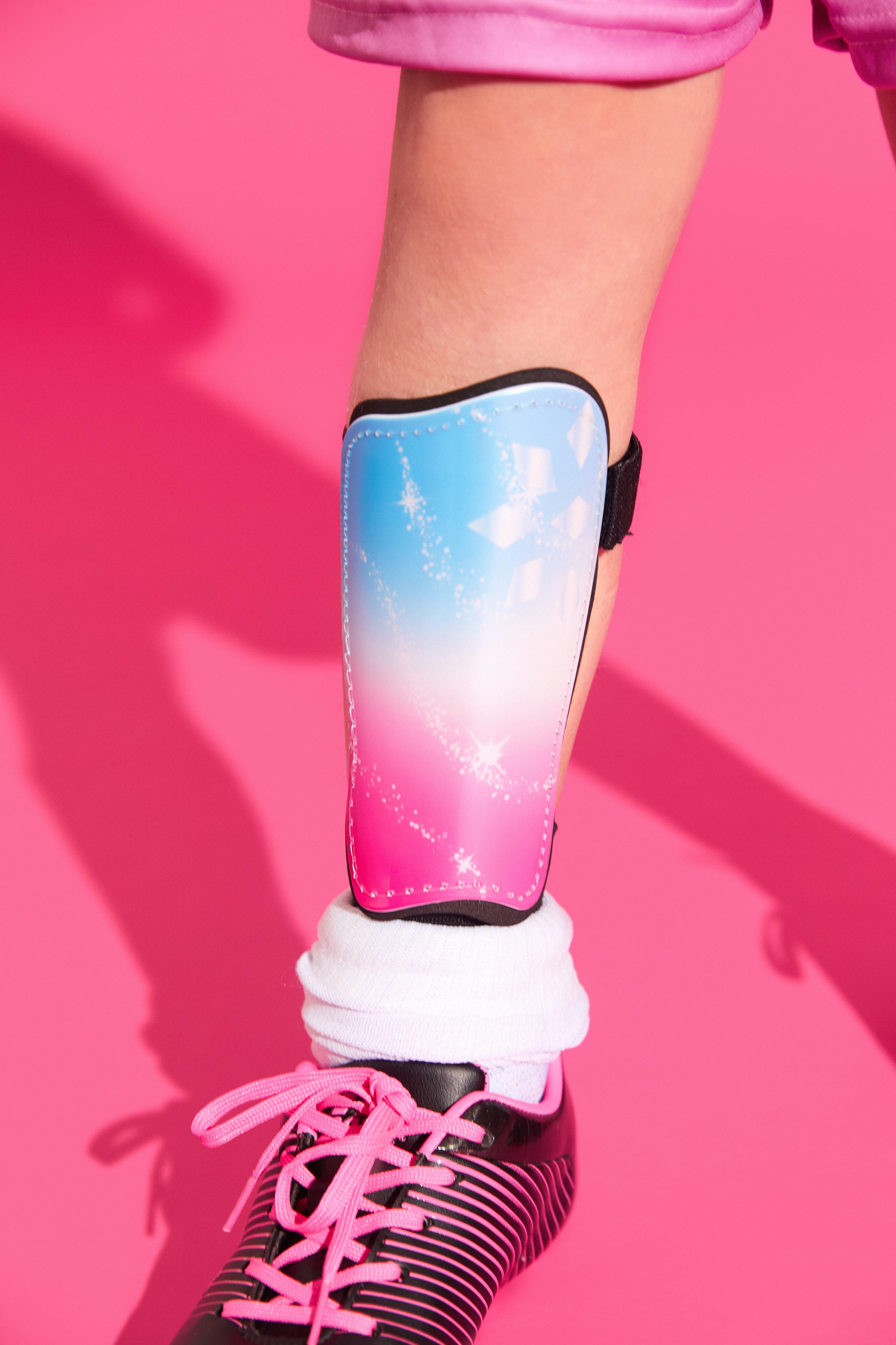 RIP-IT Girls' Cut Soccer Shin Guards - Blue/Pink - PINK/BLUE Thumbnail View 3