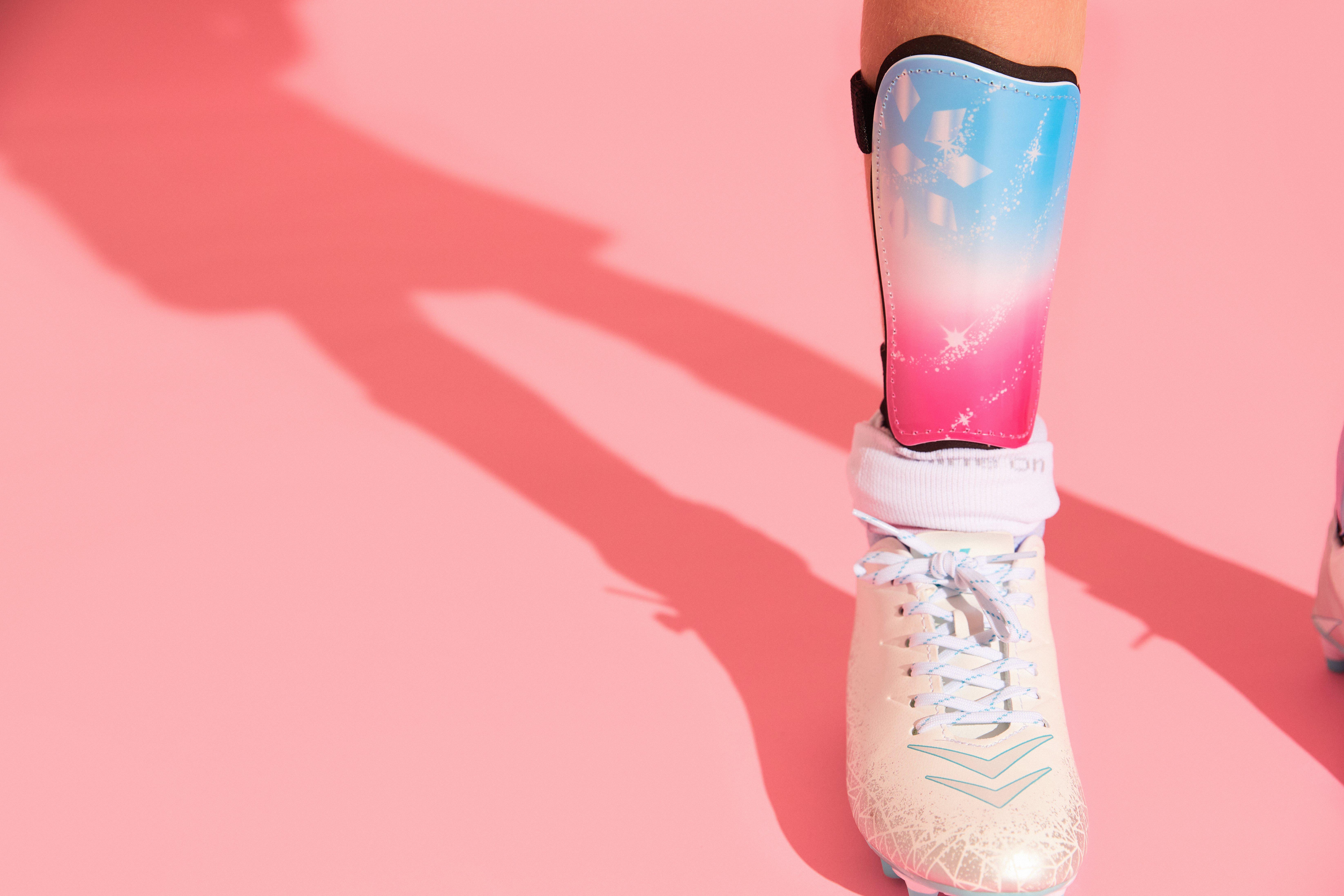 RIP-IT Girls' Cut Soccer Shin Guards - Blue/Pink - PINK/BLUE Thumbnail View 4