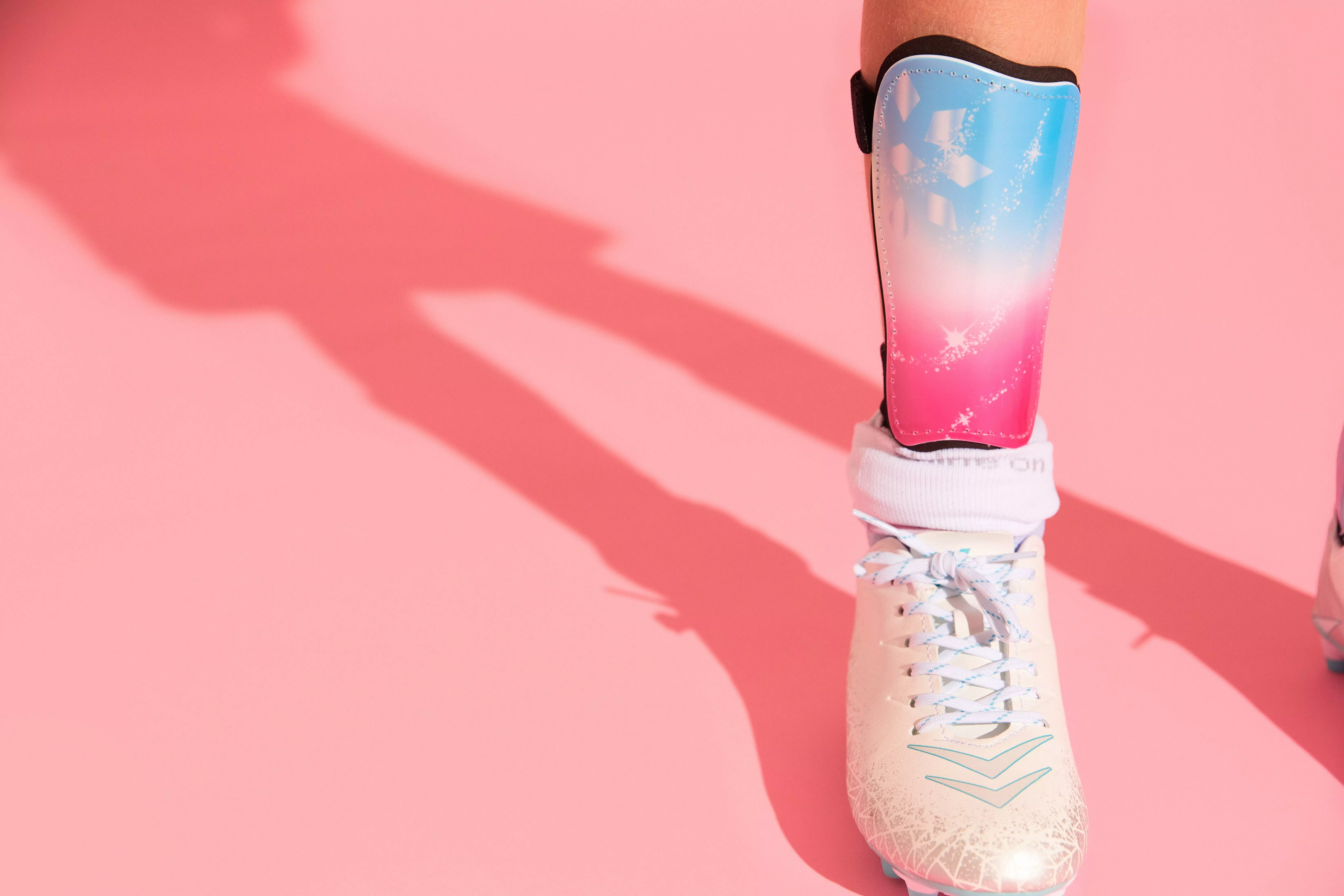 RIP-IT Girls' Cut Soccer Shin Guards - Blue/Pink - PINK/BLUE