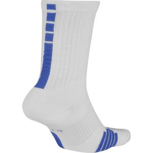 Nike Elite Unisex Crew Basketball Socks - White/Royal
