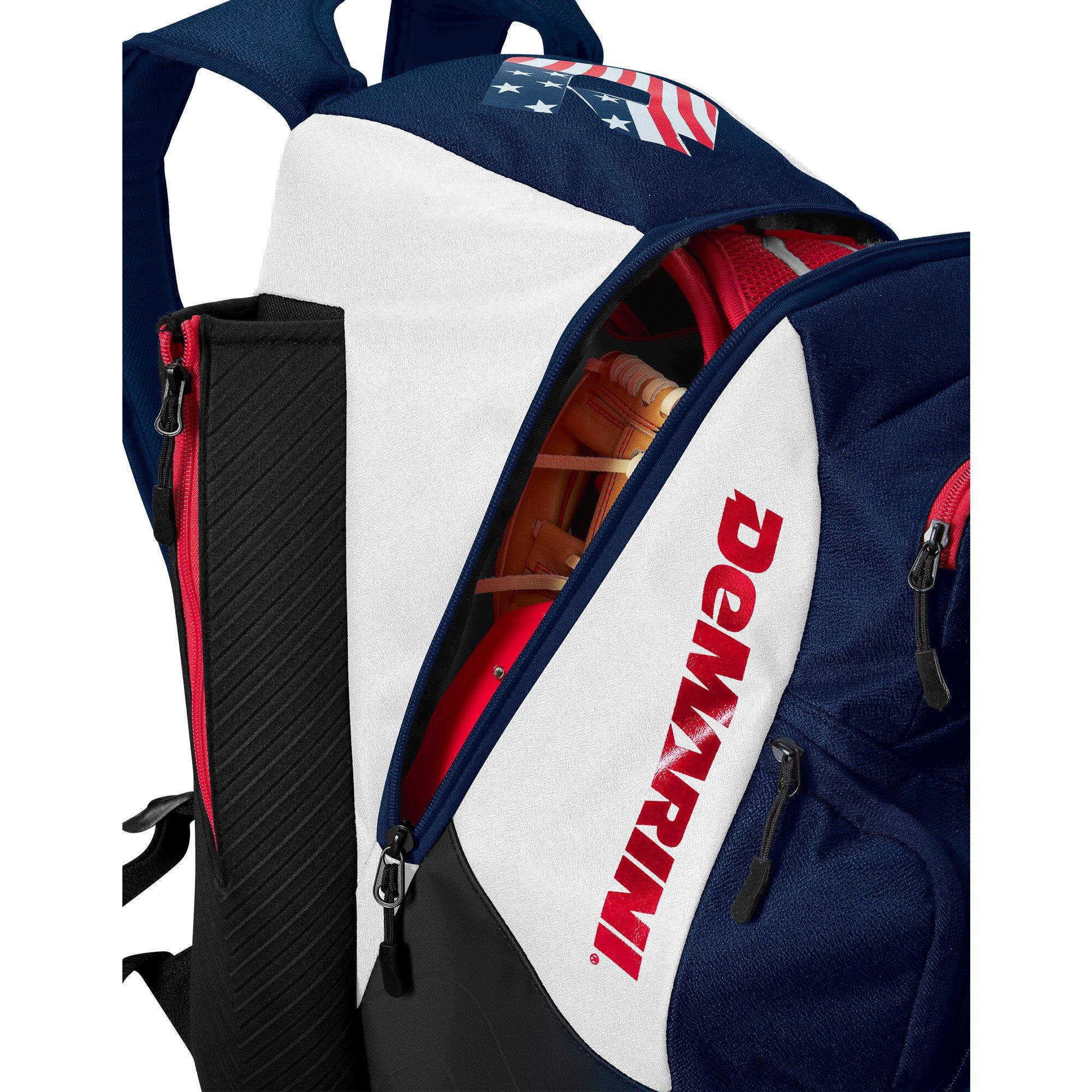 Red white and store blue baseball bag