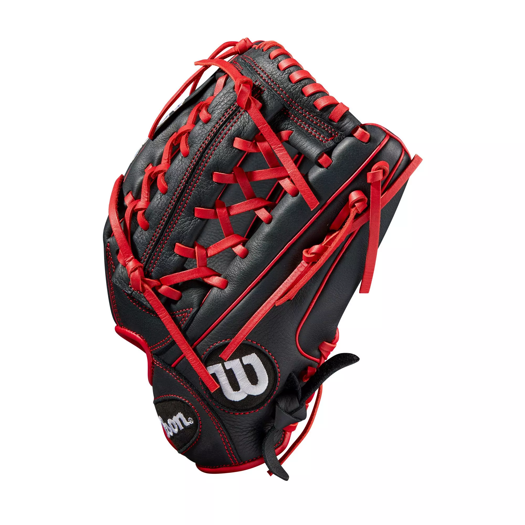 Wilson Youth A700 12" Baseball Outfield Glove 2022 - BLACK/RED