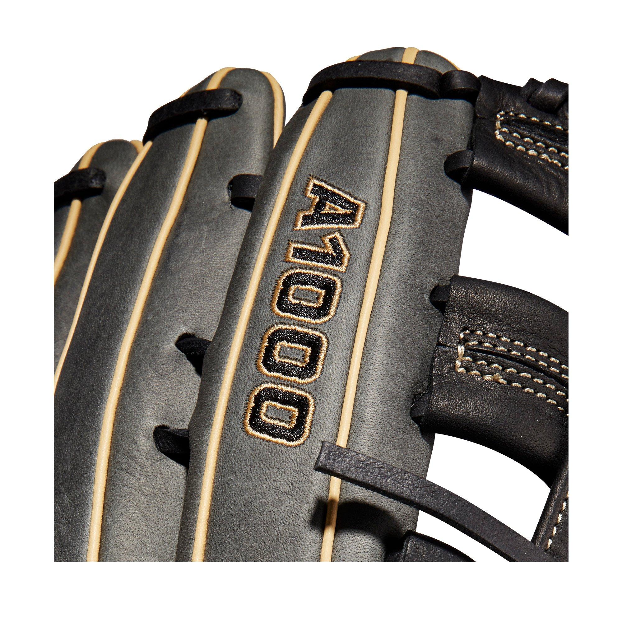 Wilson A1000 1750 12.5" Outfield Baseball Glove 2022 - GREY/BLACK Thumbnail View 6