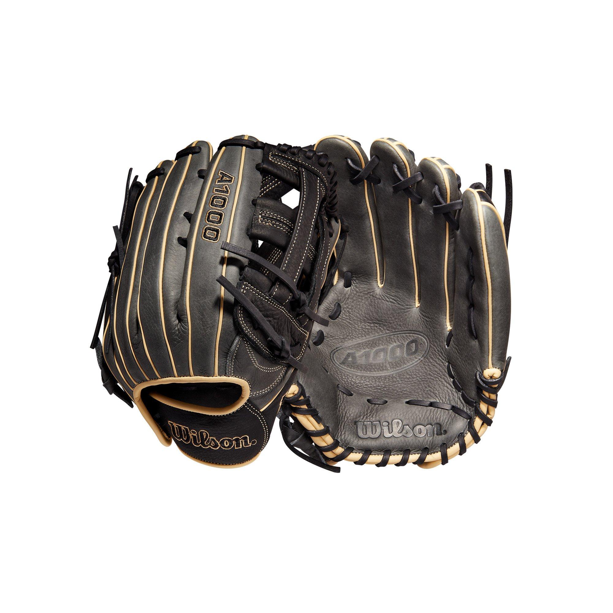 Wilson A1000 1750 12.5" Outfield Baseball Glove 2022 - GREY/BLACK Thumbnail View 8