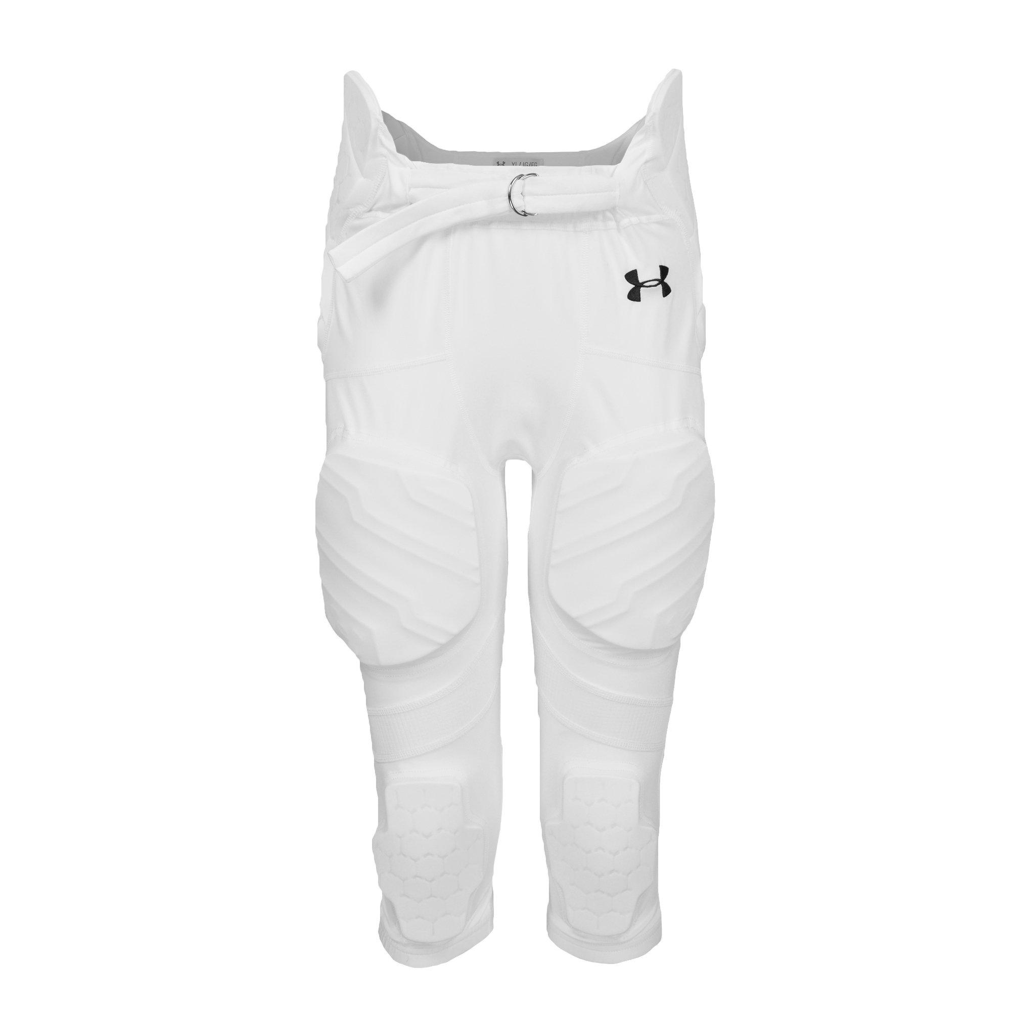 Under Armour Youth Integrated Football Pants White - LARGE