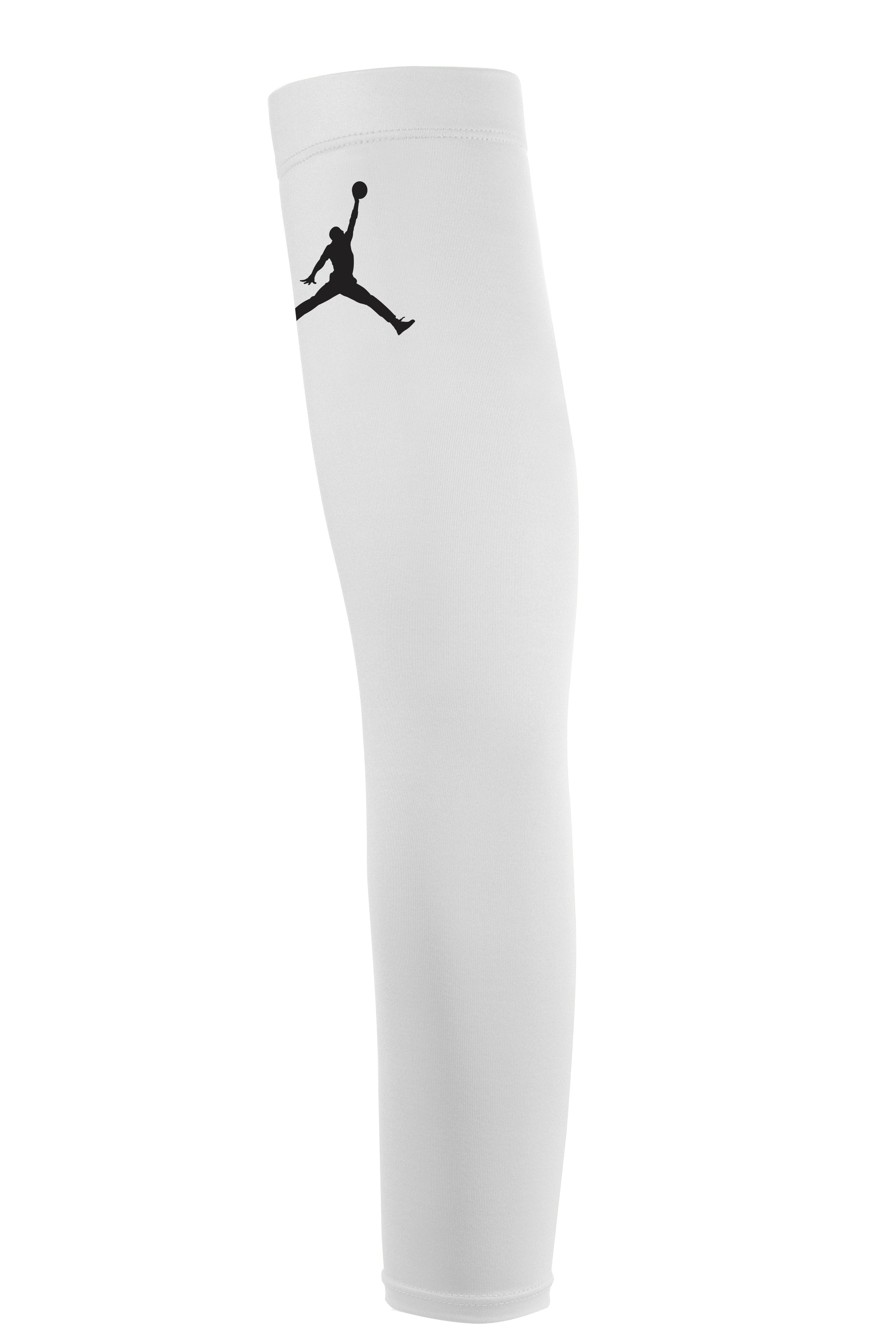 Jordan Football Sleeves - White/Black L/XL - Hibbett