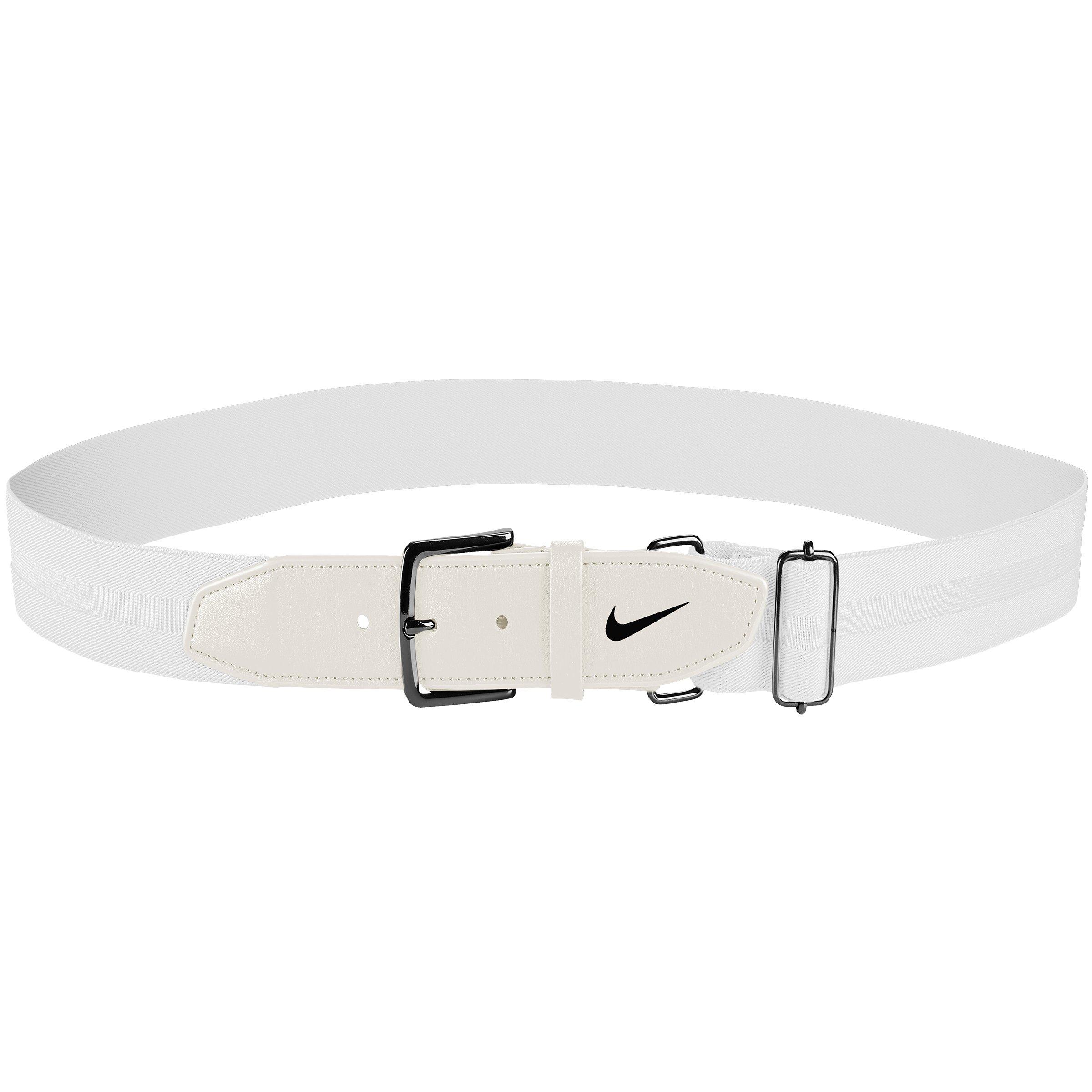 Nike Adult Adjustable 3.0 Baseball Belt - White - WHITE Thumbnail View 1