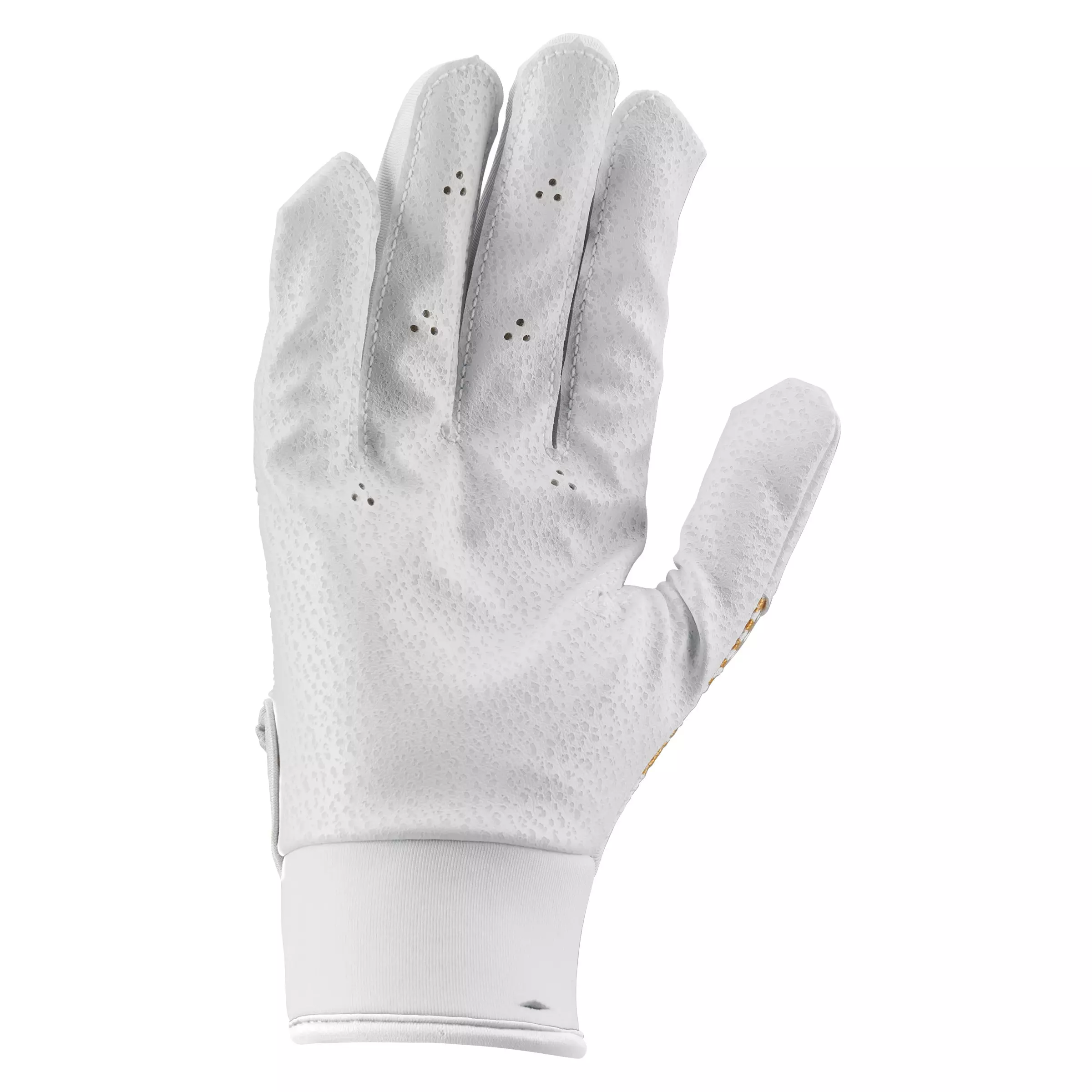 Nike Hyperdiamond Edge Softball Batting Gloves - WHITE/GOLD