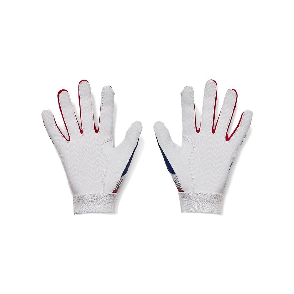 Under Armour Yard Batting Gloves Men - White/Red - S