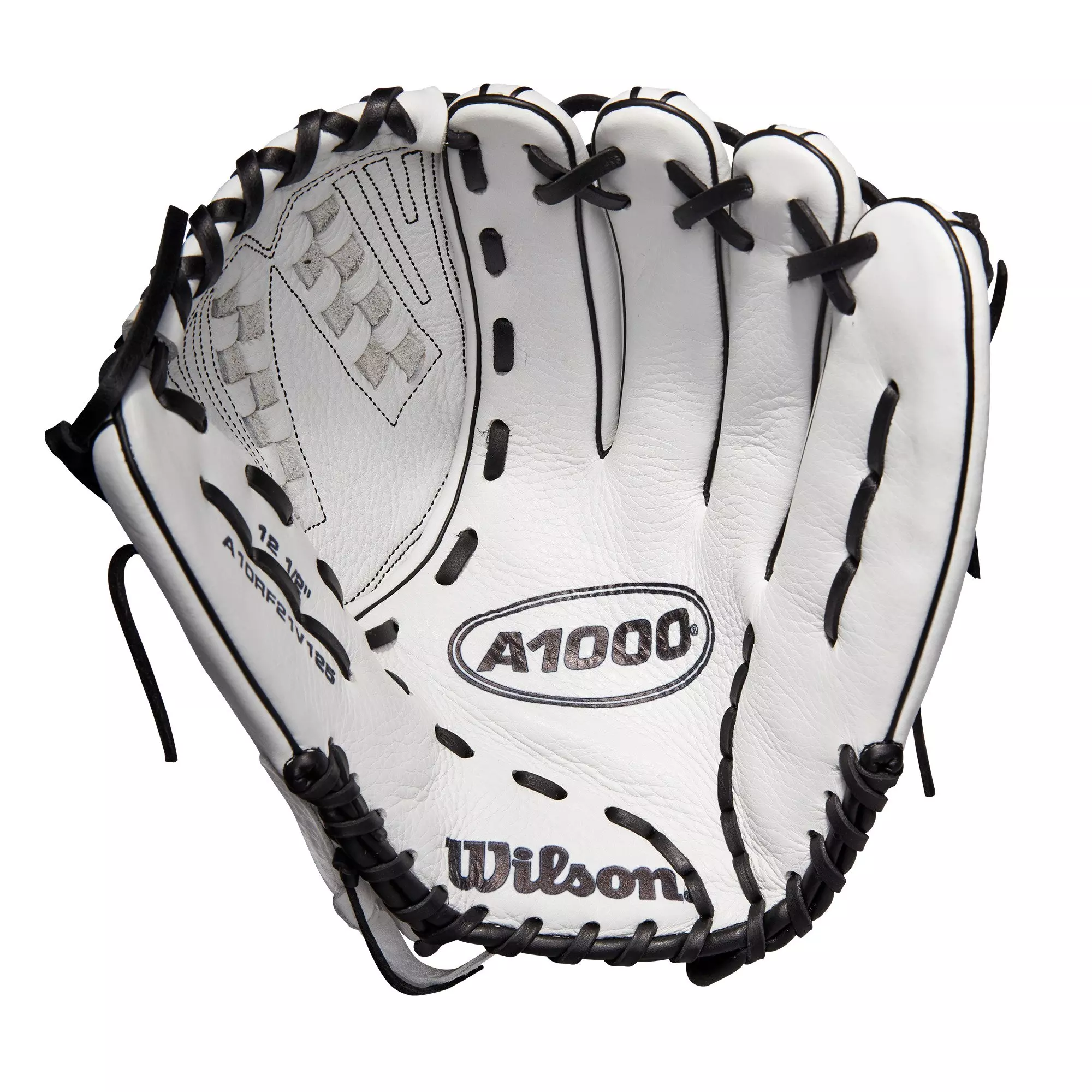 Wilson A1000 V125 12.5" Fastpitch Outfield Glove 2022 - WHITE/BLACK