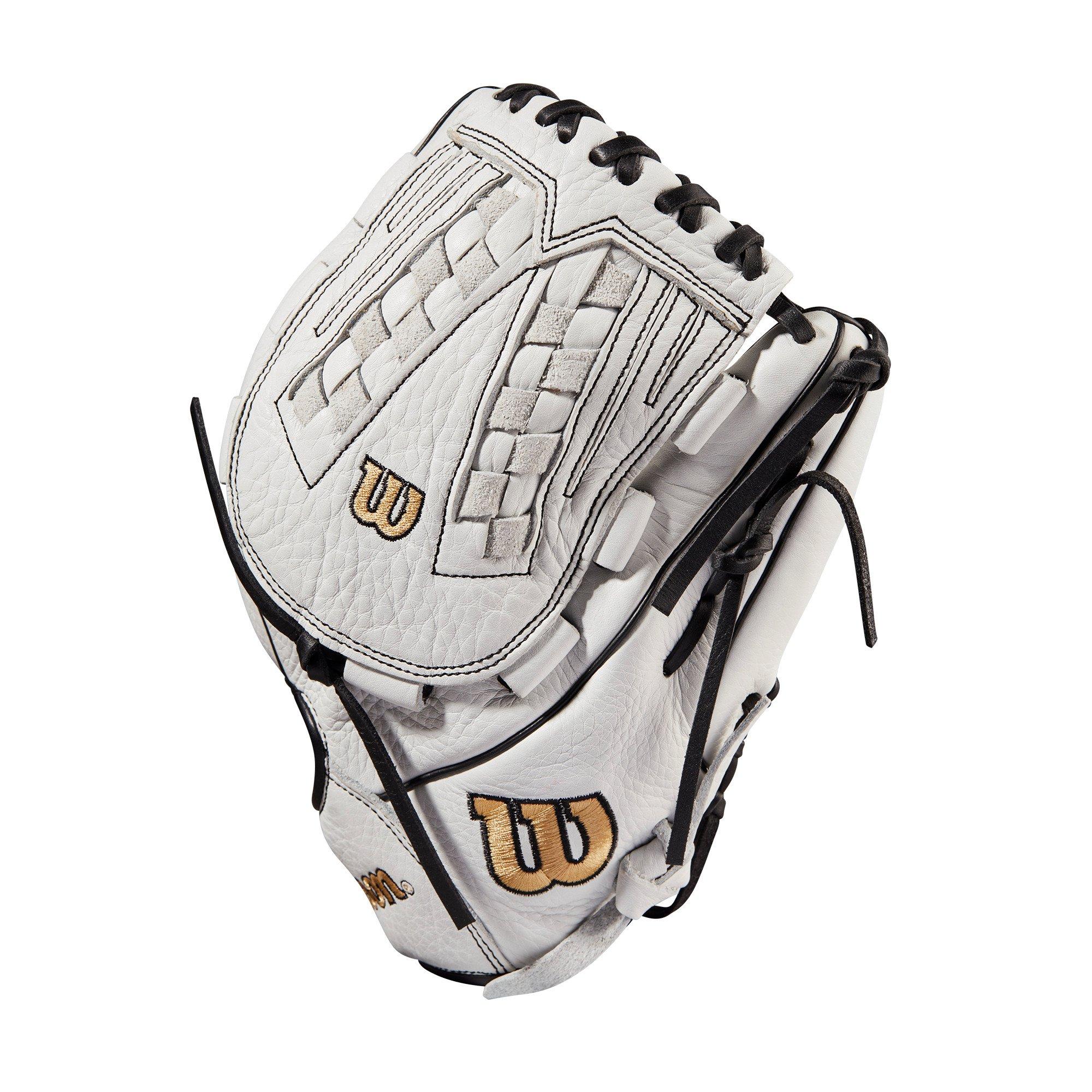 Wilson A1000 V125 12.5" Fastpitch Outfield Glove 2022 - WHITE/BLACK Thumbnail View 3