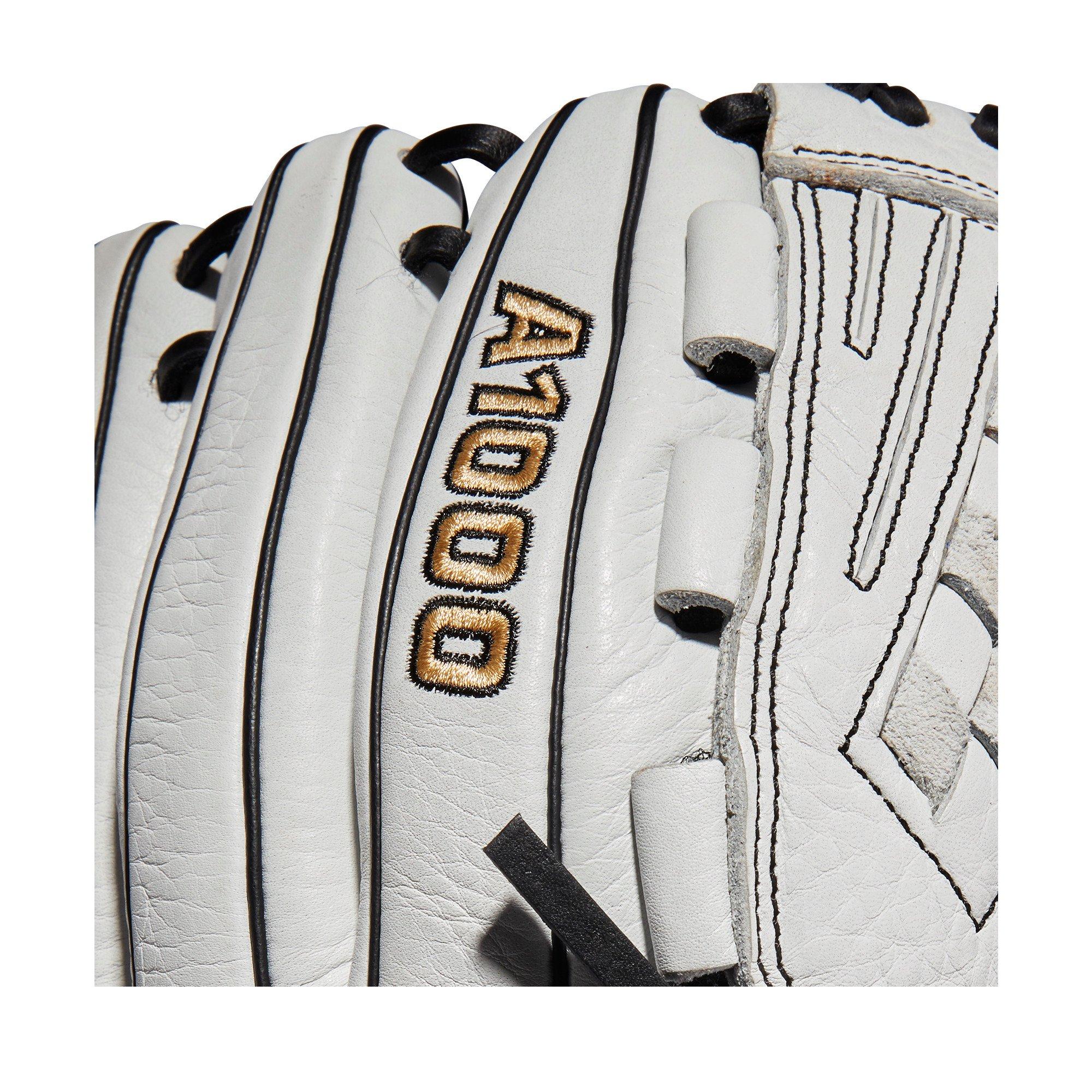 Wilson A1000 V125 12.5" Fastpitch Outfield Glove 2022 - WHITE/BLACK Thumbnail View 6