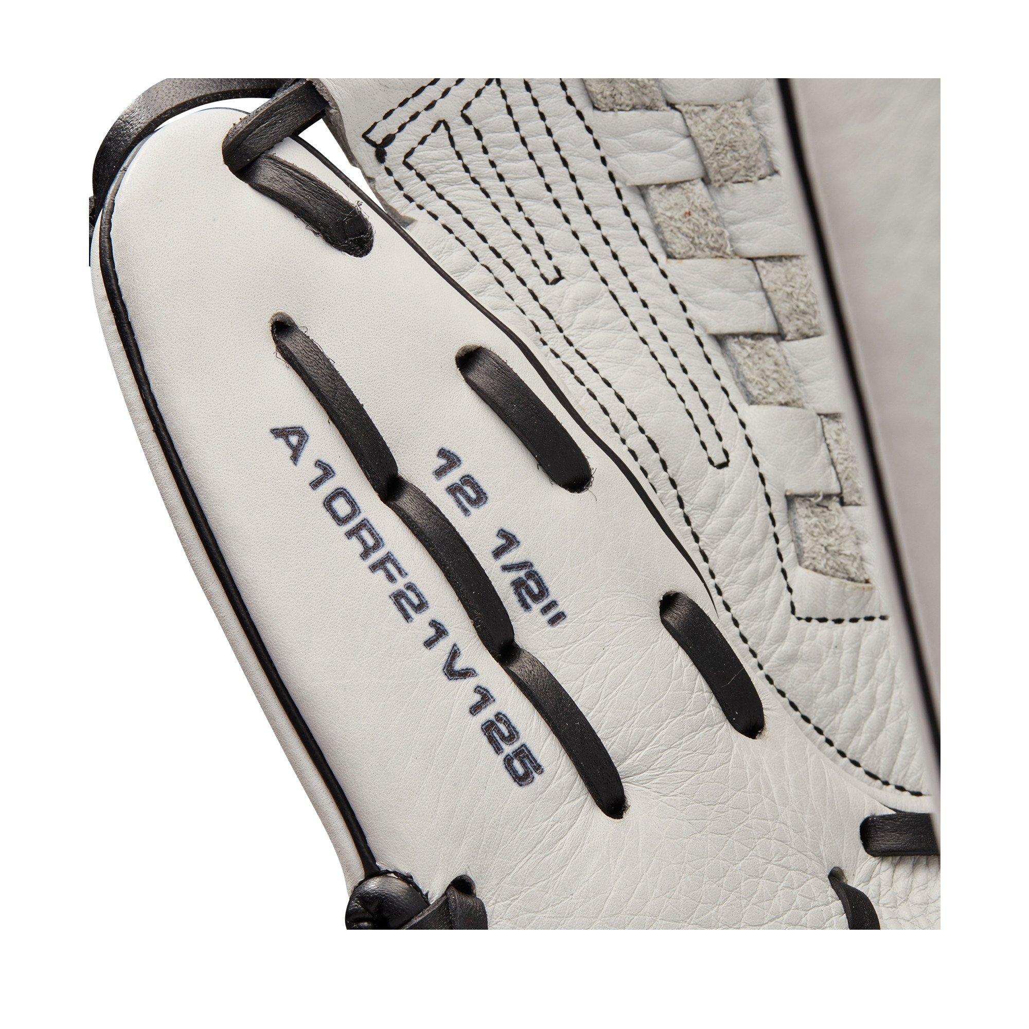 Wilson A1000 V125 12.5" Fastpitch Outfield Glove 2022 - WHITE/BLACK Thumbnail View 7