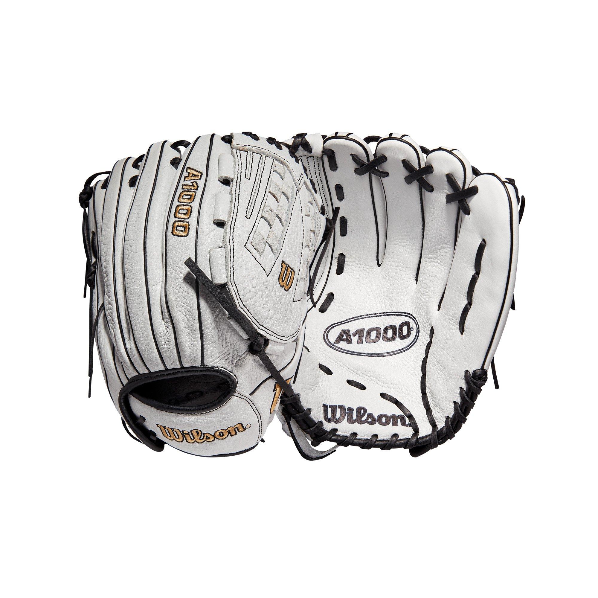 Wilson A1000 V125 12.5" Fastpitch Outfield Glove 2022 - WHITE/BLACK Thumbnail View 8