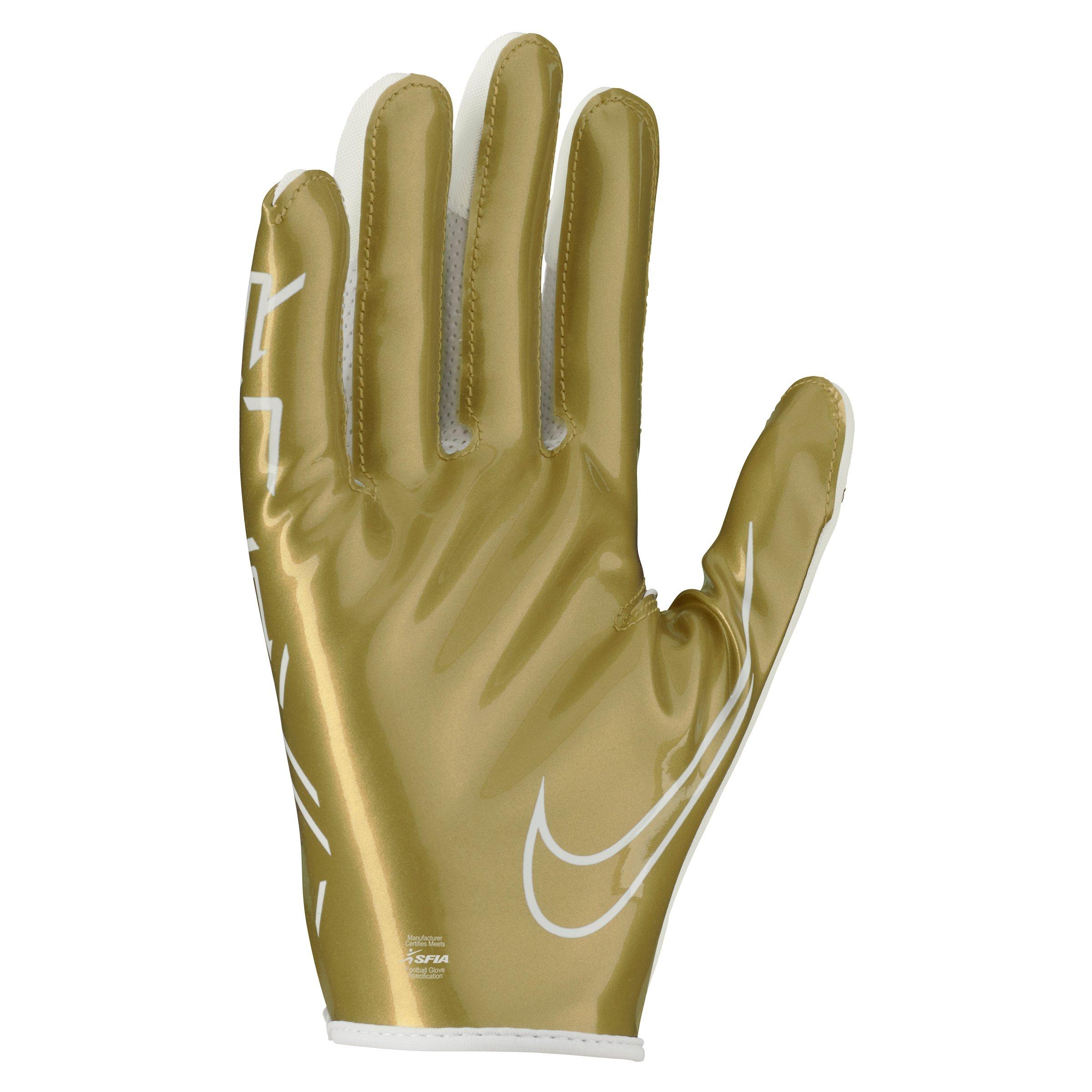 Nike Vapor Jet 5 Men's Football Gloves Medium Olive/Metallic Gold