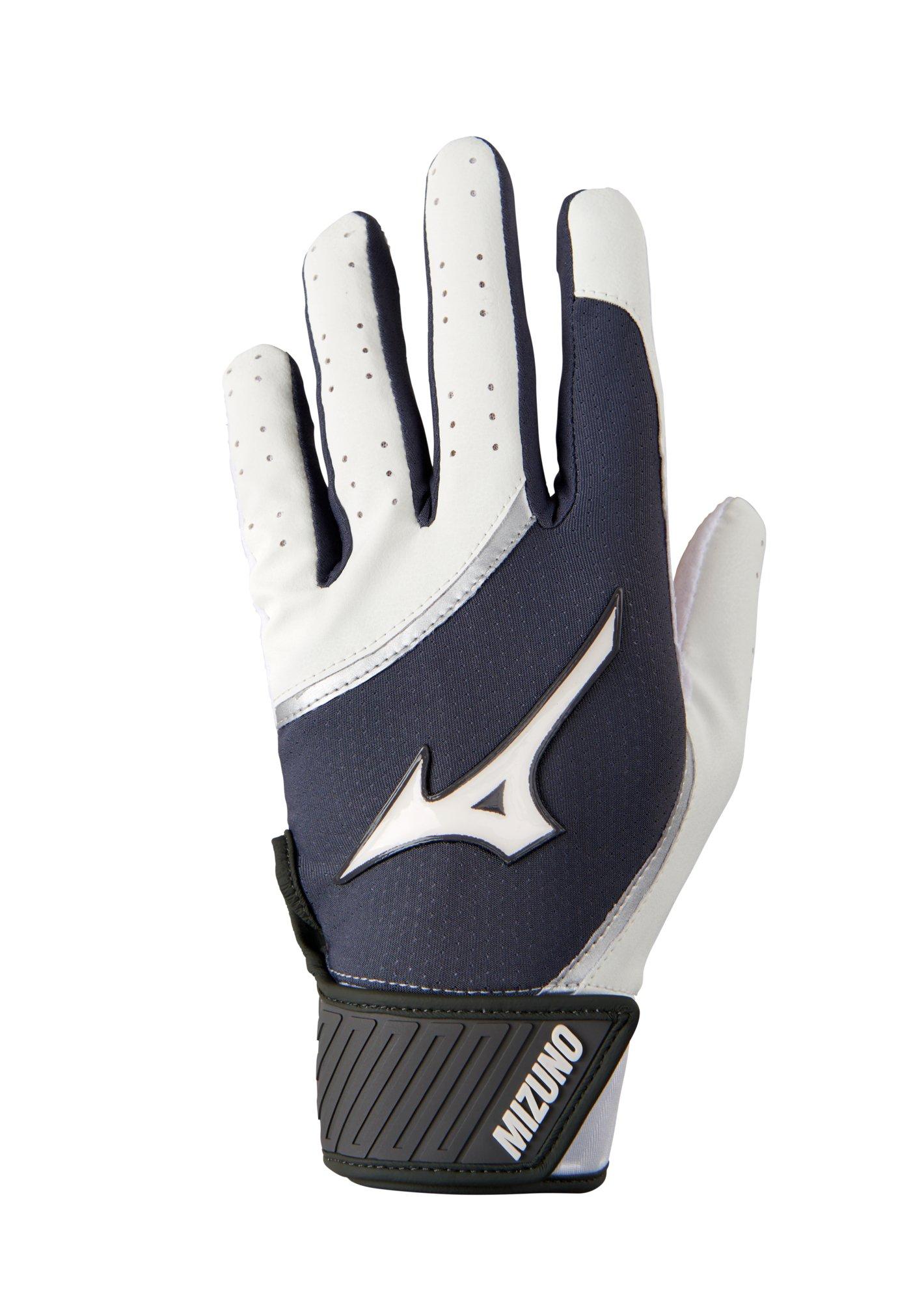 Mizuno Youth MVP Batting Gloves - Grey - GREY Thumbnail View 1