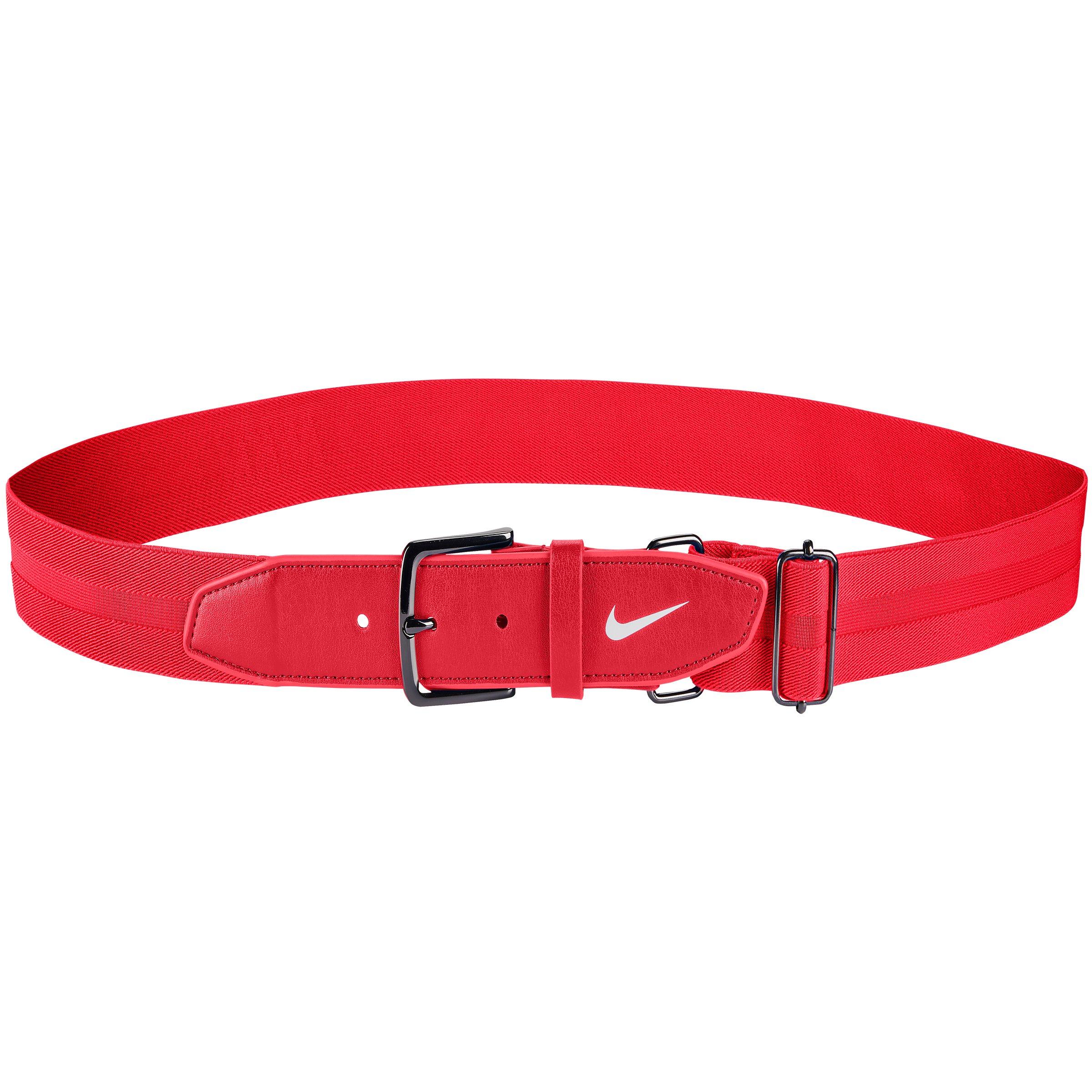 Nike Adult Adjustable 3.0 Baseball Belt - Red - RED/WHITE Thumbnail View 1