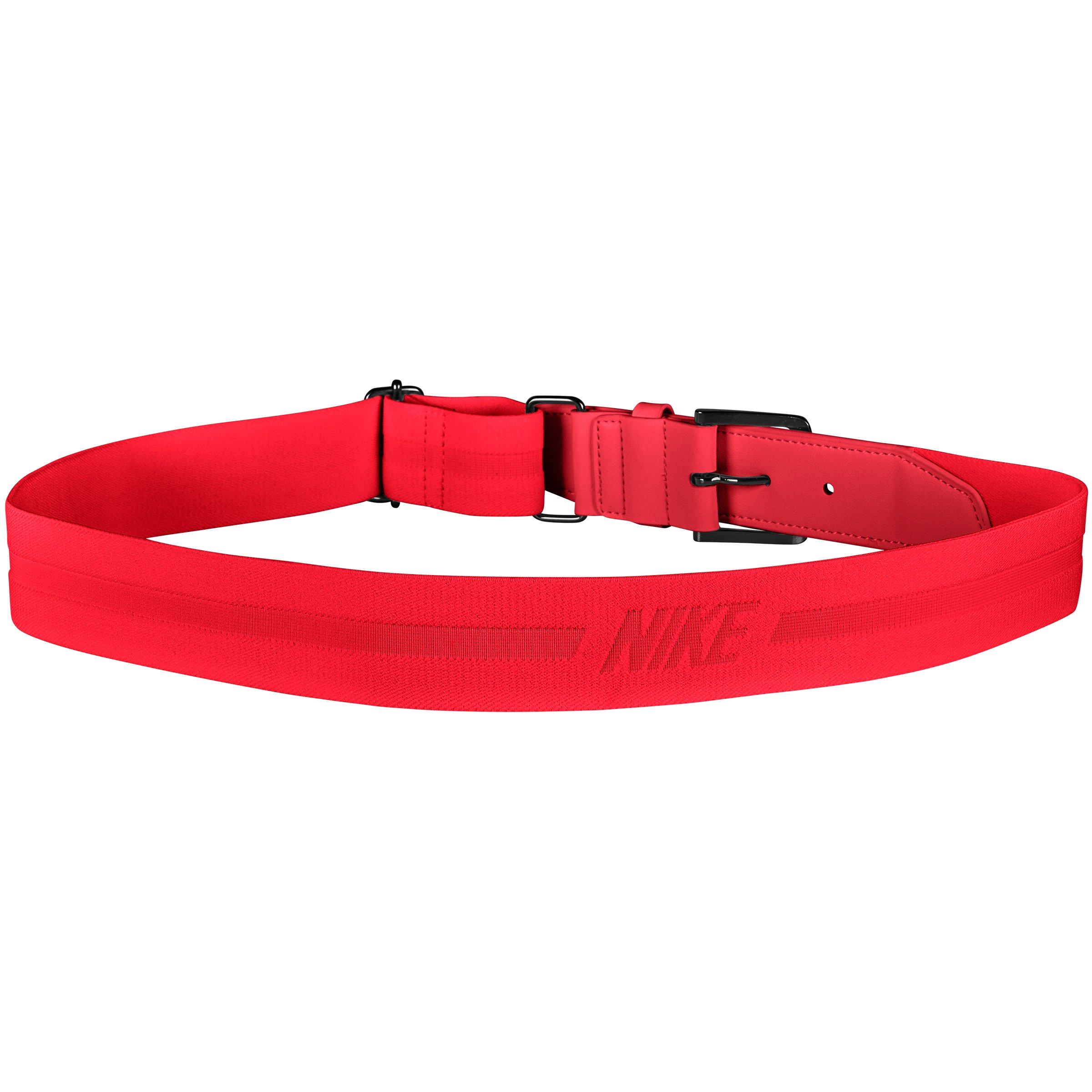 Nike Adult Adjustable 3.0 Baseball Belt - Red - RED/WHITE Thumbnail View 2