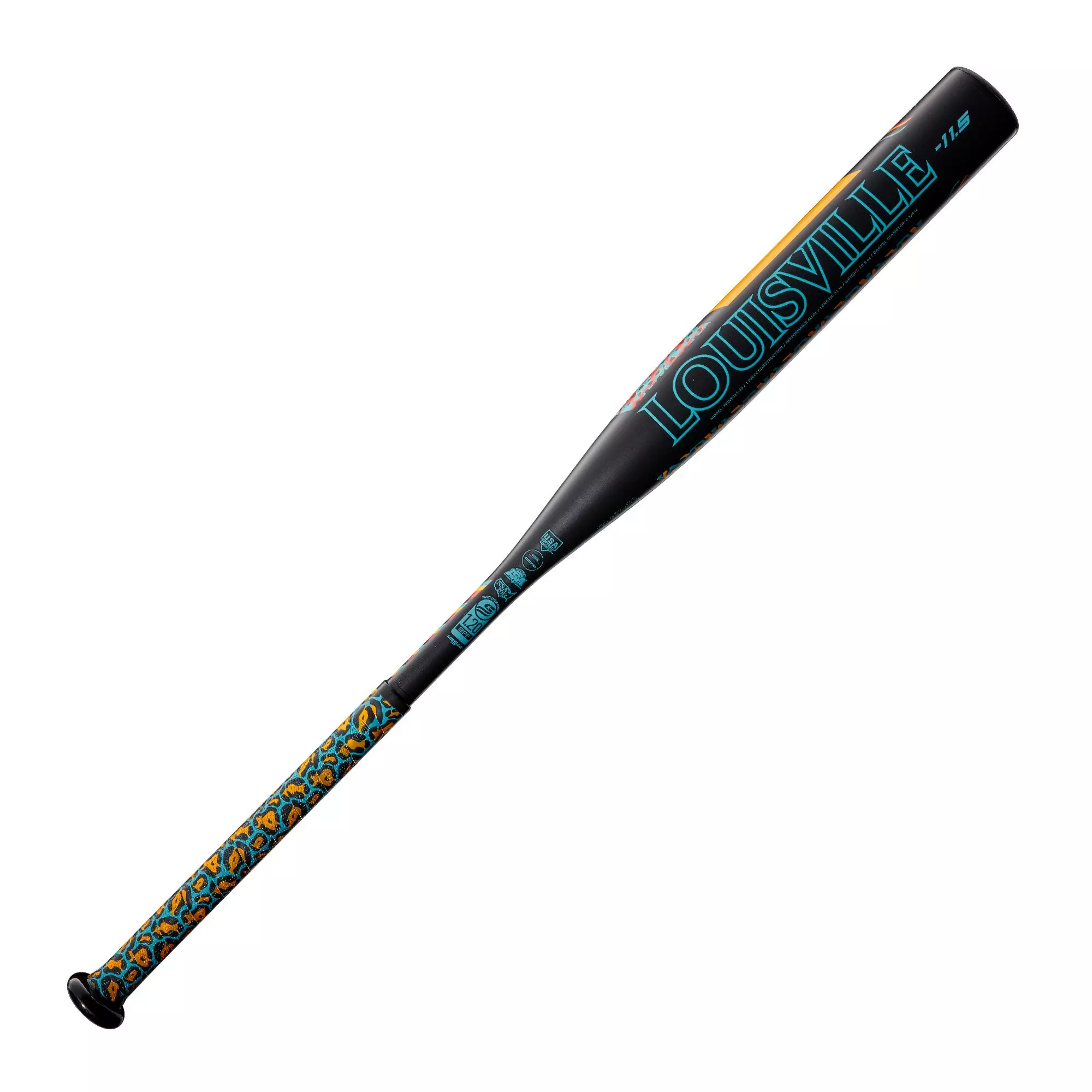 Louisville Slugger Diva Fastpitch Bat (-11.5) 2022 - BLACK/ORANGE