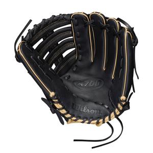 Wilson A700 12.5" Black/Tan Outfield Baseball Glove 2022