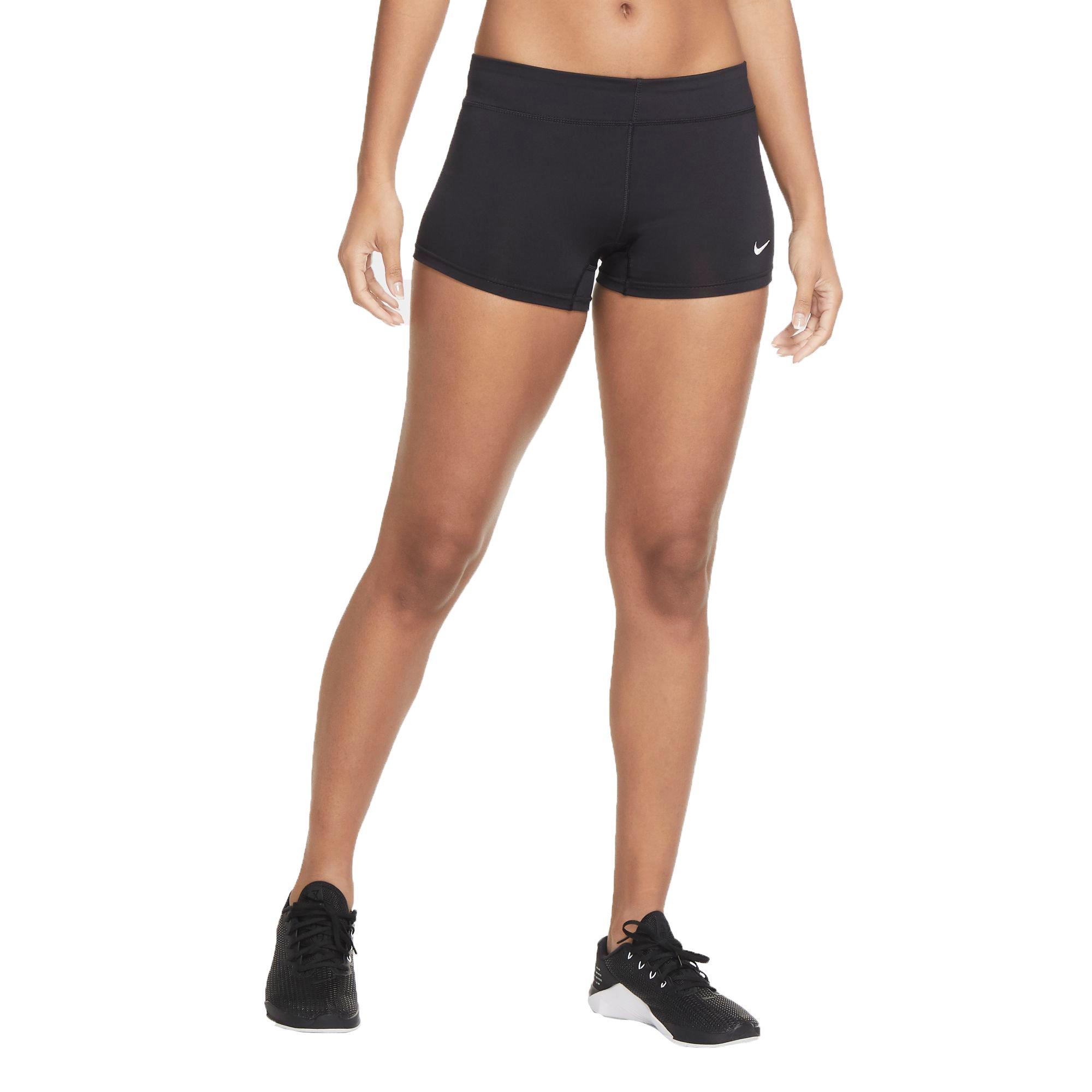 Nike Women's DRI-FIT Performance Volleyball Game Short - BLACK/WHITE Thumbnail View 1