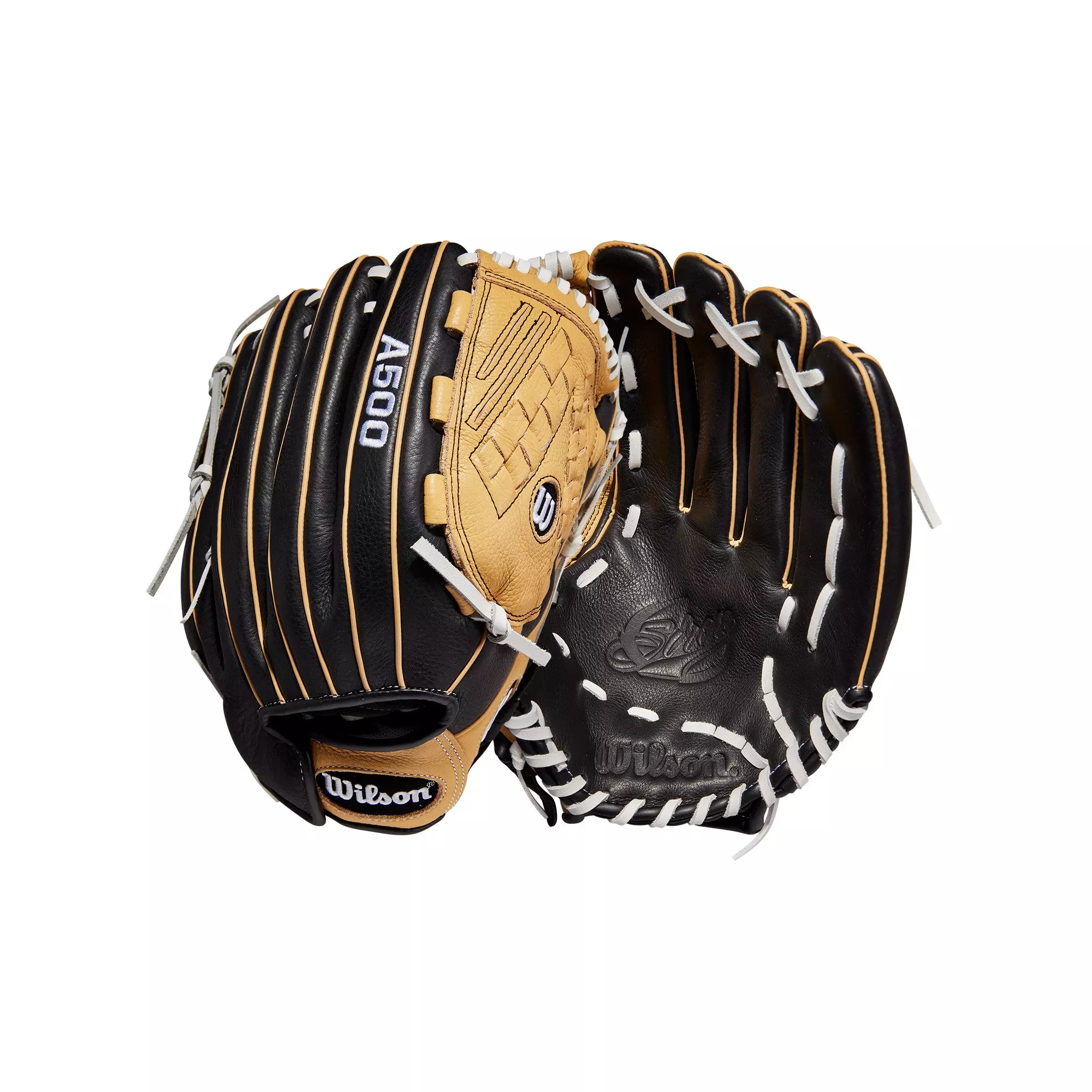 Wilson A500 Siren 12.5" Fastpitch Outfield Glove 2022 - BLACK/WHITE