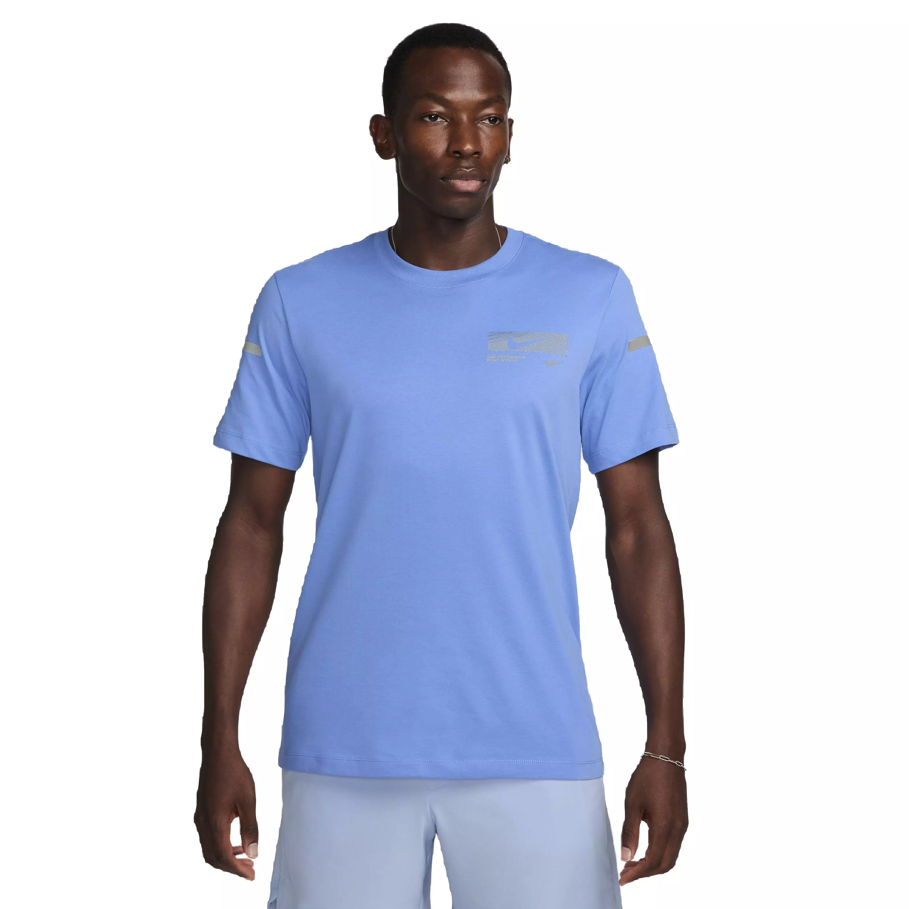 Nike Men's Dri-FIT Flash HBR Fitness T-Shirt - BLUE