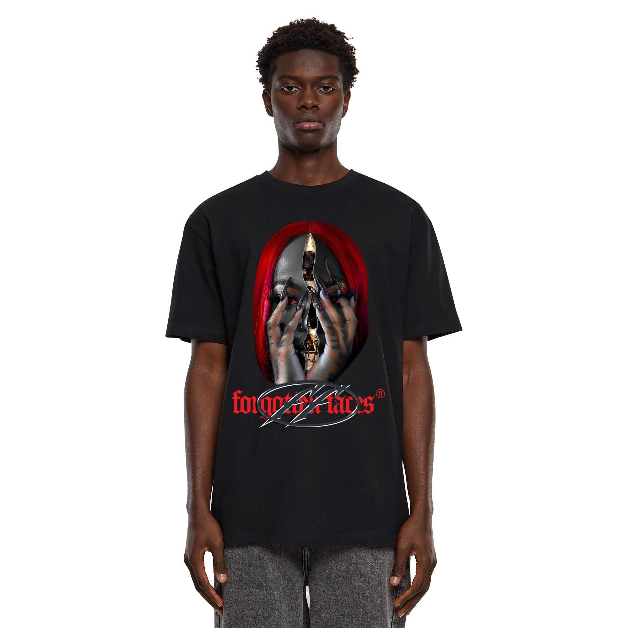 Forgotten Faces Men's Skull Chick 2.0 Tee - BLACK Thumbnail View 1